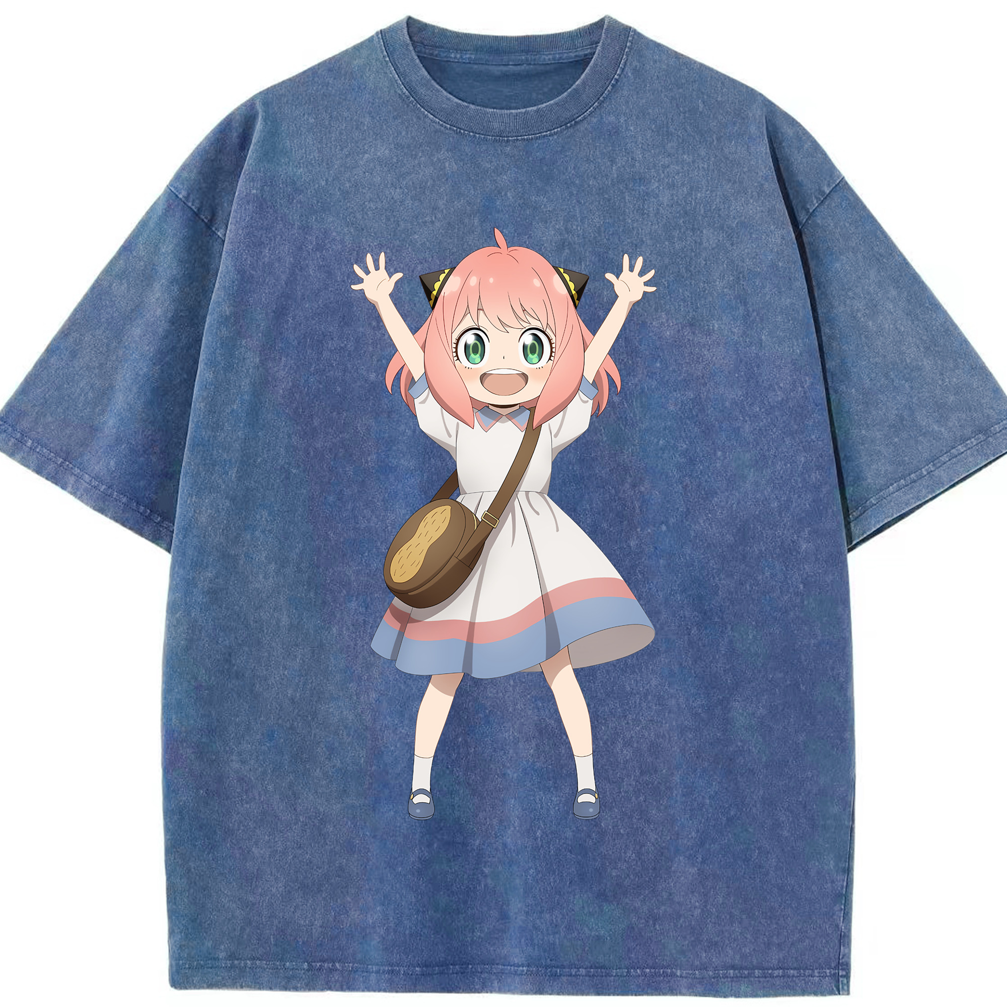 （画像用） SPY×FAMILY间谍家家酒 綿100% ヴィンテージ風 半袖Tシャツ（フロントプリント）