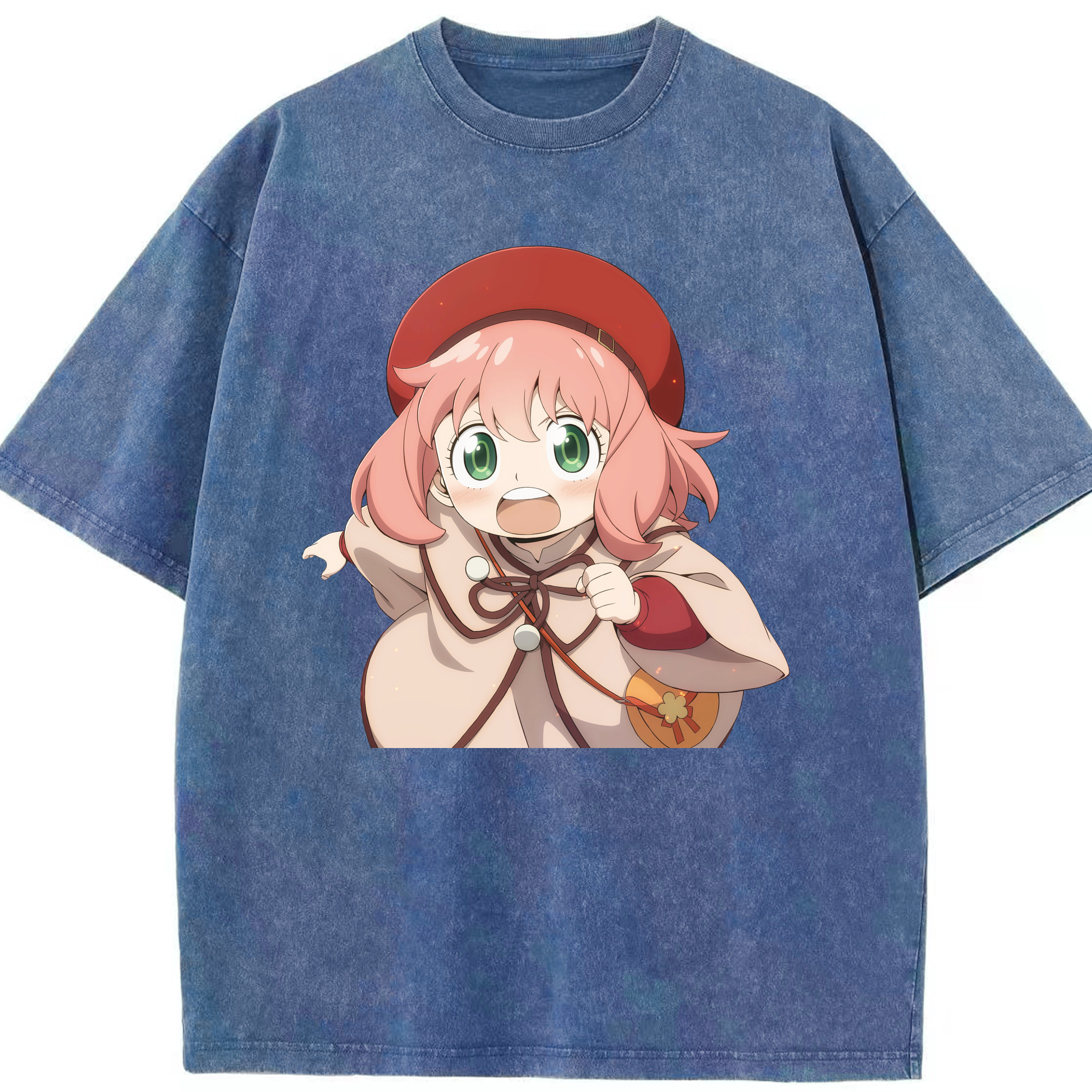 （画像用） SPY×FAMILY间谍家家酒 綿100% ヴィンテージ風 半袖Tシャツ（フロントプリント）