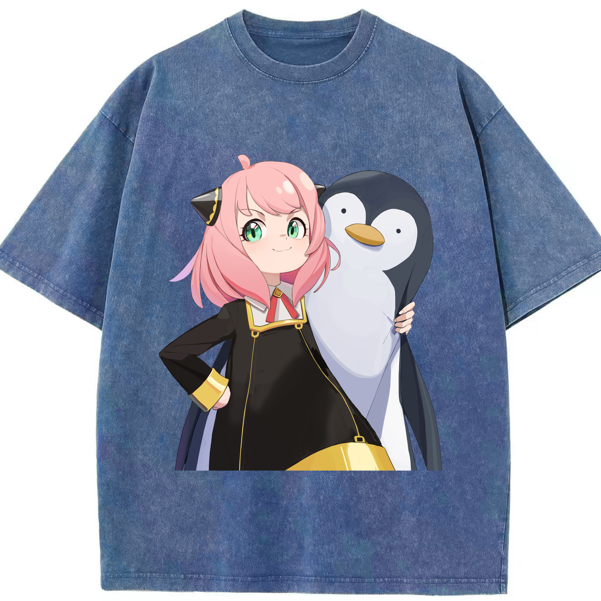 （画像用） SPY×FAMILY间谍家家酒 綿100% ヴィンテージ風 半袖Tシャツ（フロントプリント）