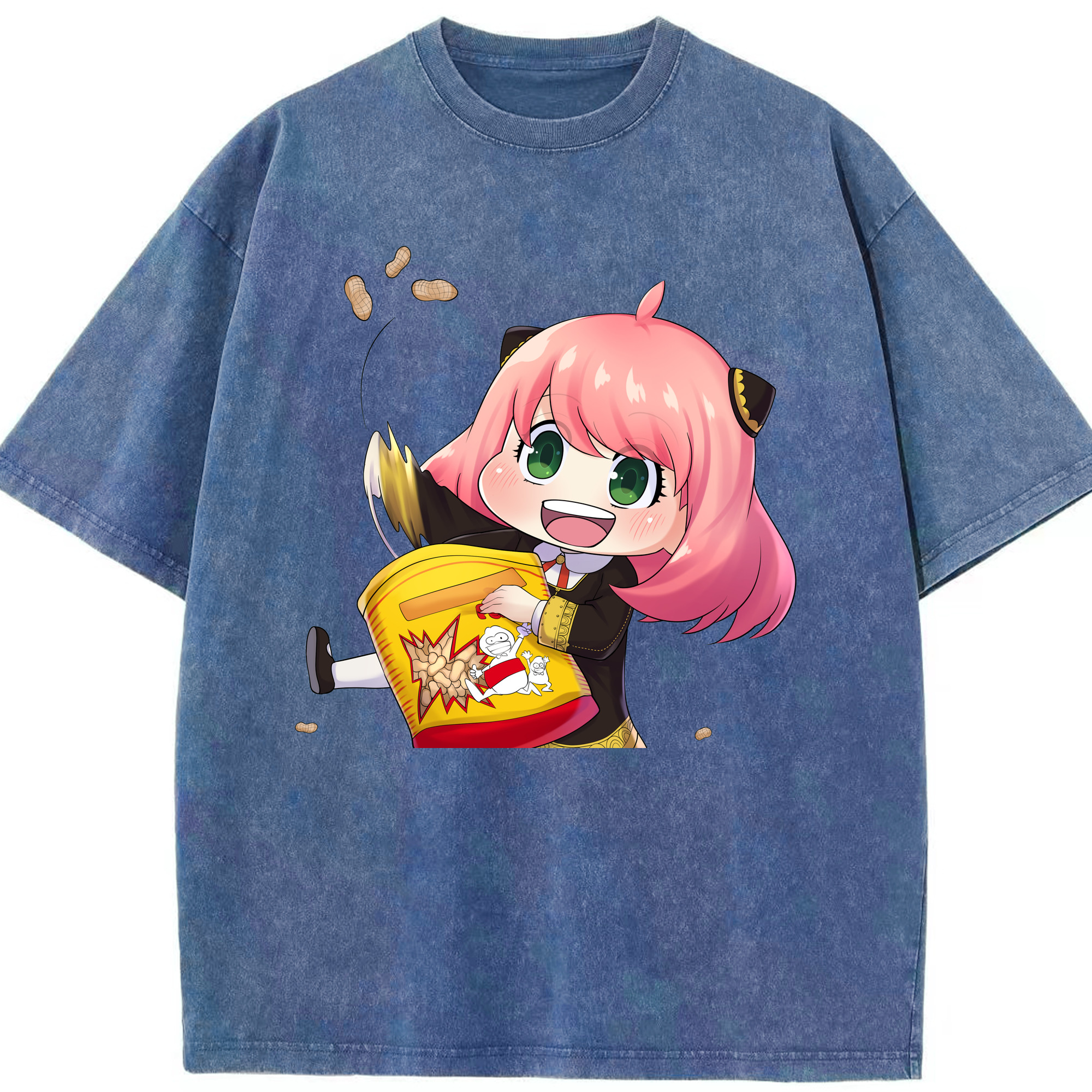 （画像用） SPY×FAMILY间谍家家酒 綿100% ヴィンテージ風 半袖Tシャツ（フロントプリント）