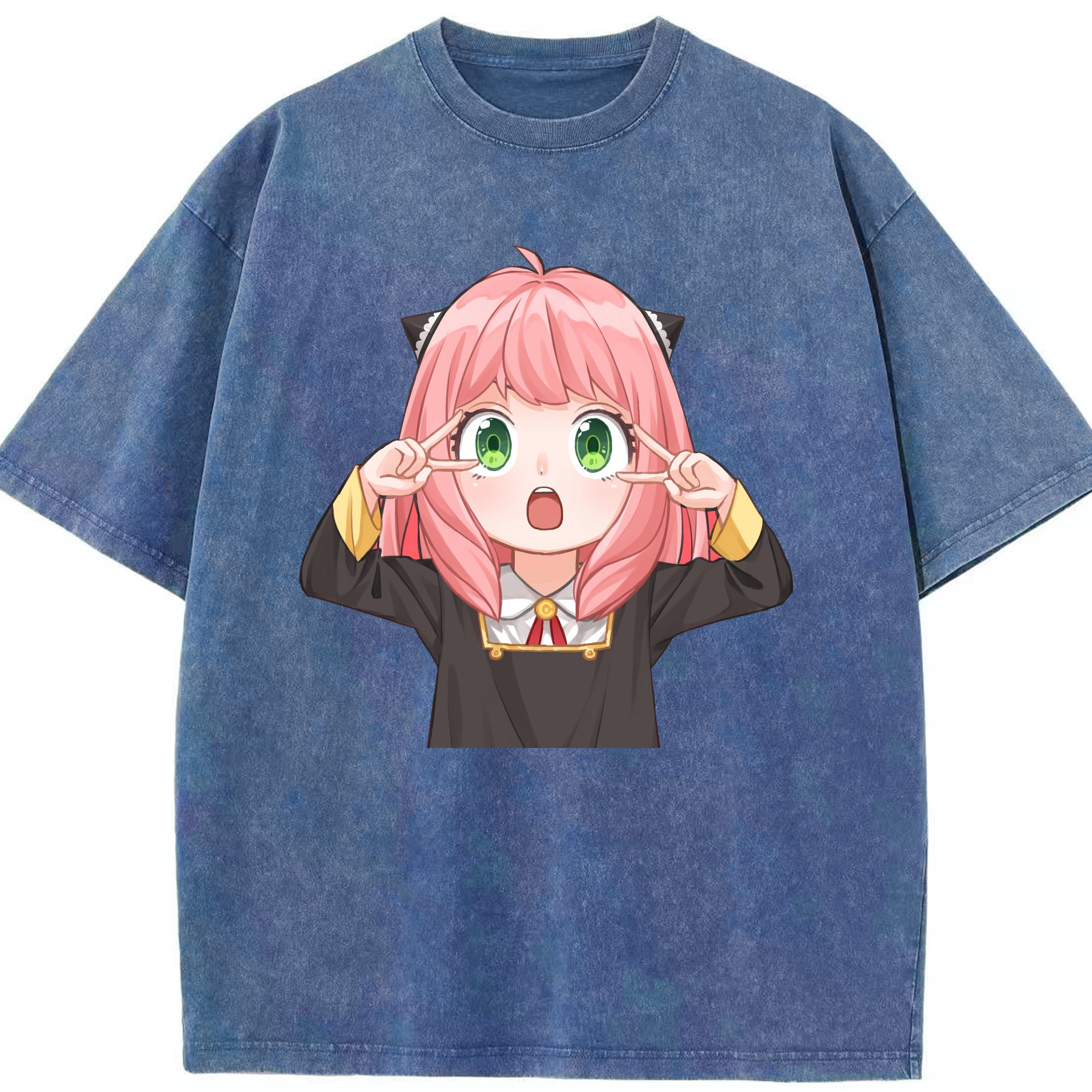 （画像用） SPY×FAMILY间谍家家酒 綿100% ヴィンテージ風 半袖Tシャツ（フロントプリント）