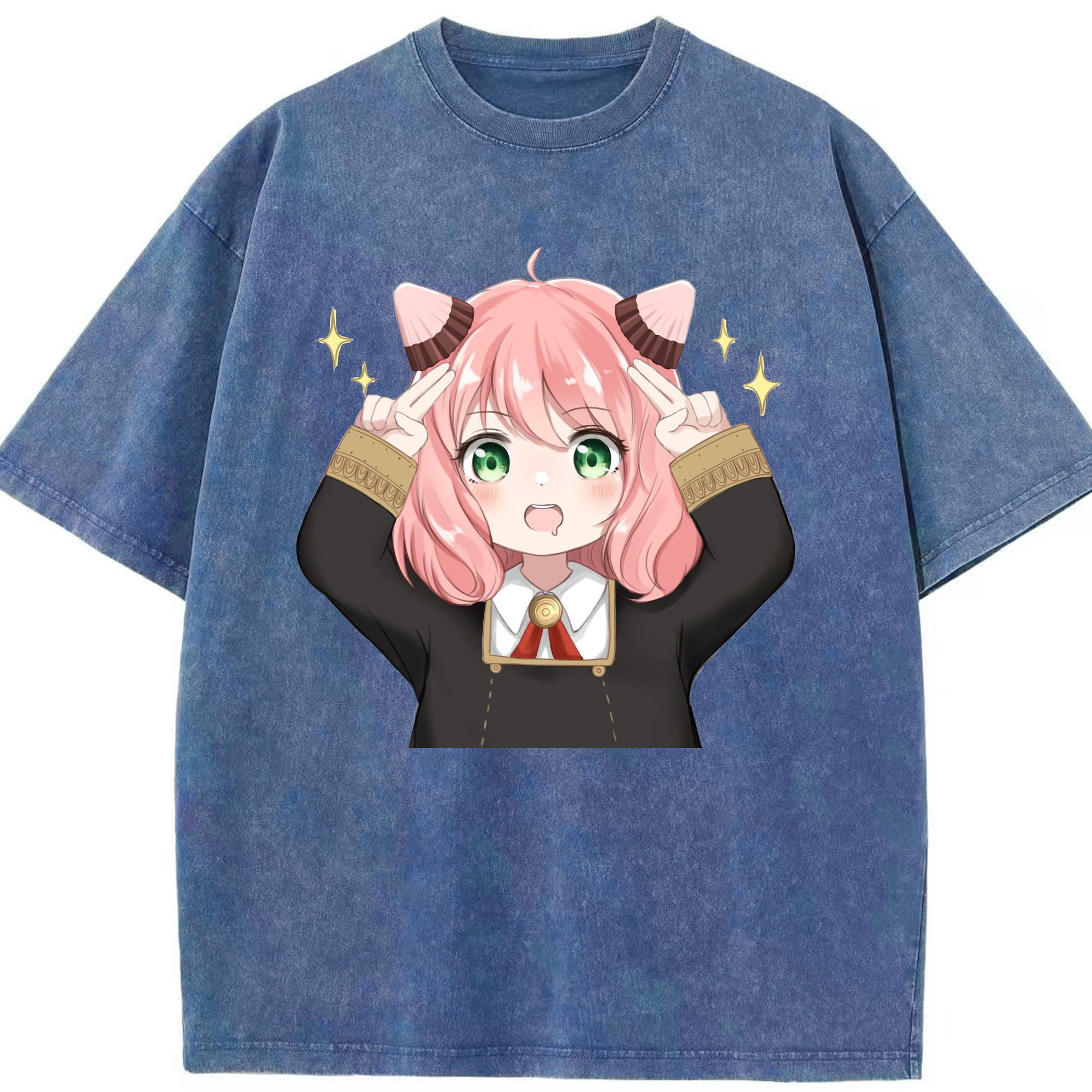 （画像用） SPY×FAMILY间谍家家酒 綿100% ヴィンテージ風 半袖Tシャツ（フロントプリント）