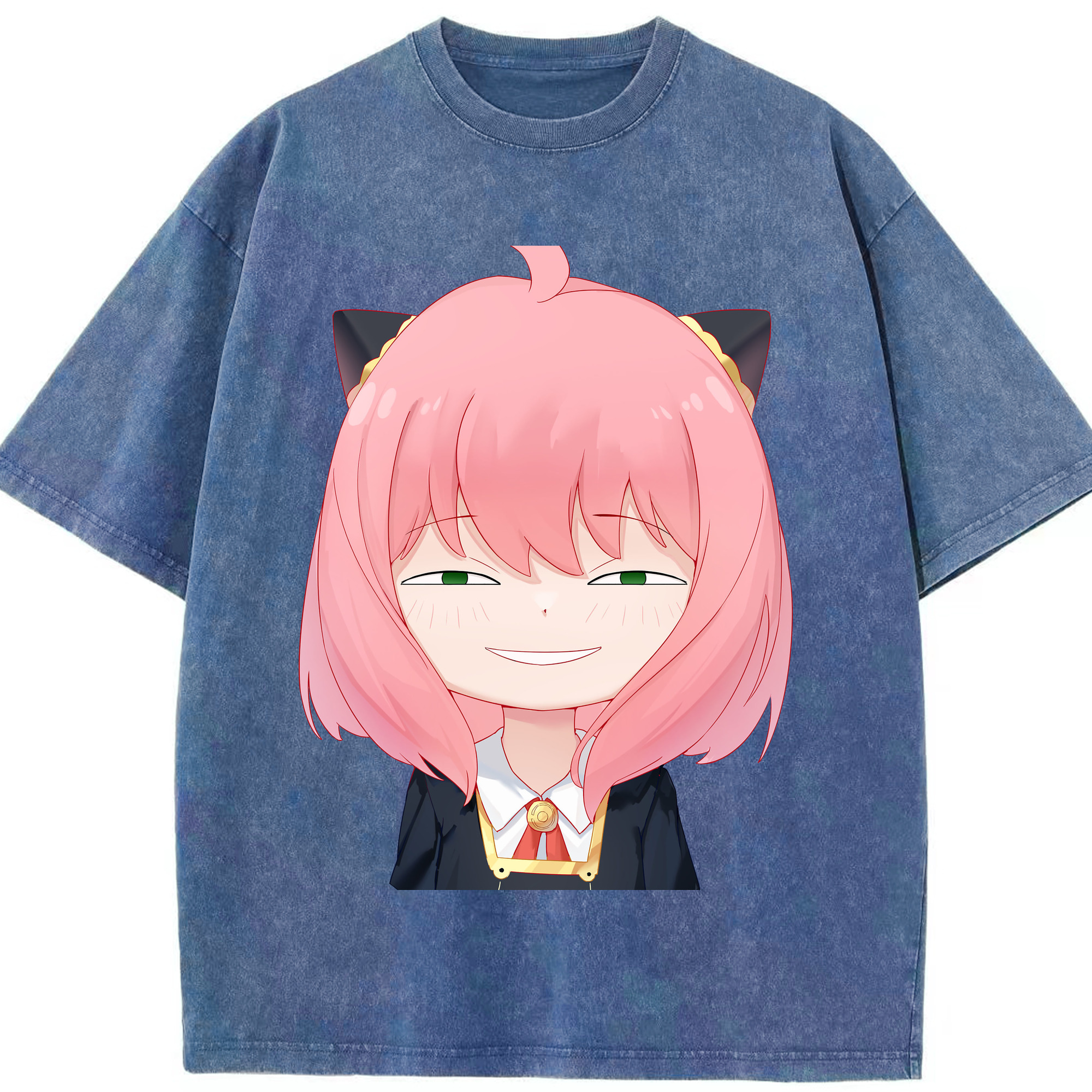 （画像用） SPY×FAMILY间谍家家酒 綿100% ヴィンテージ風 半袖Tシャツ（フロントプリント）