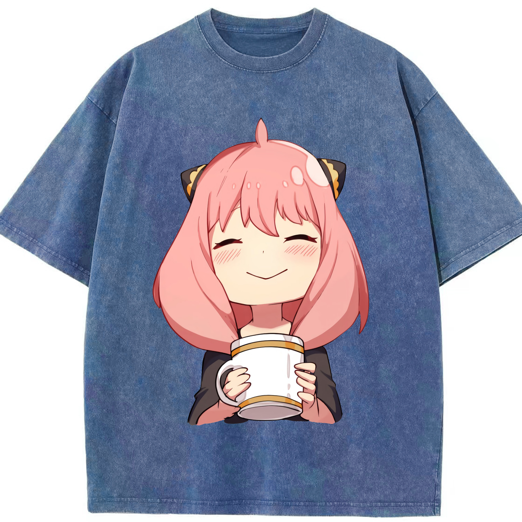 （画像用） SPY×FAMILY间谍家家酒 綿100% ヴィンテージ風 半袖Tシャツ（フロントプリント）
