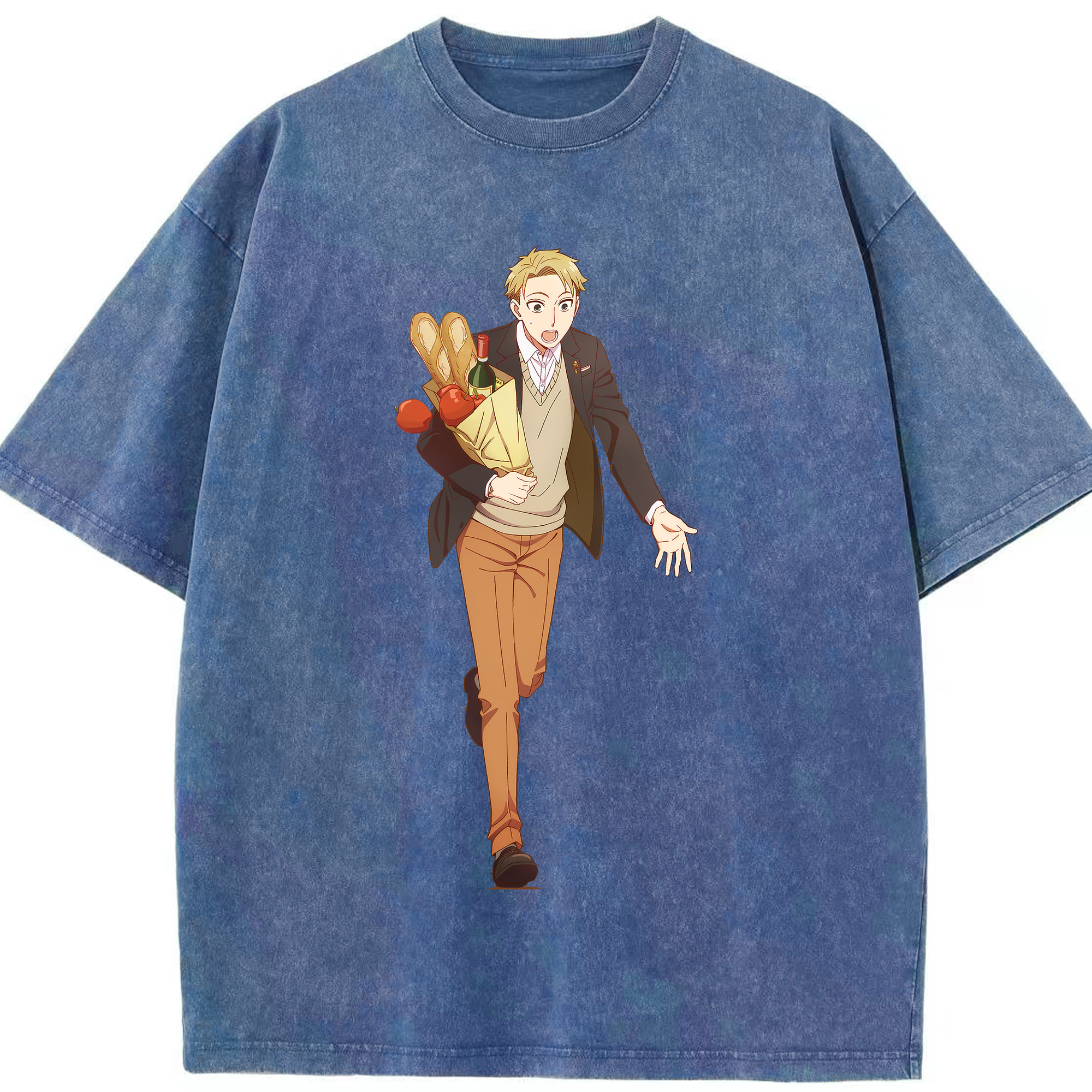 （画像用） SPY×FAMILY间谍家家酒 綿100% ヴィンテージ風 半袖Tシャツ（フロントプリント）
