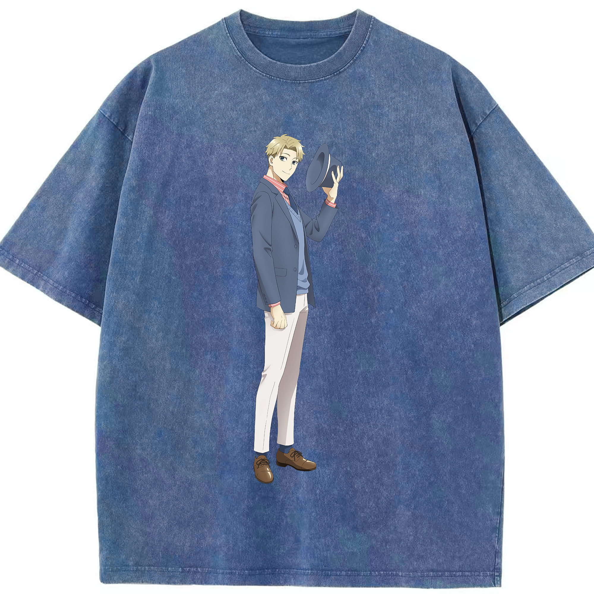 （画像用） SPY×FAMILY间谍家家酒 綿100% ヴィンテージ風 半袖Tシャツ（フロントプリント）