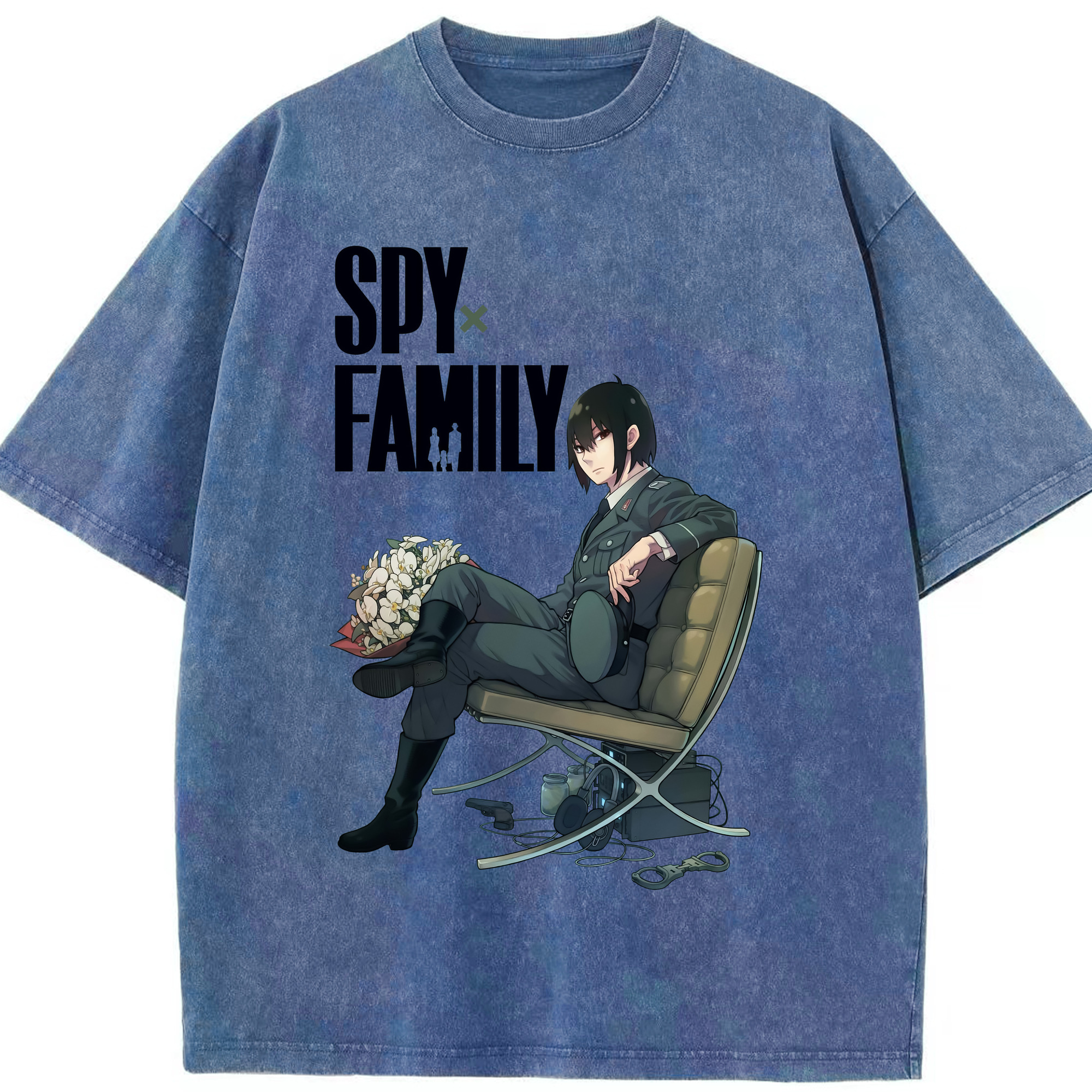 （画像用） SPY×FAMILY间谍家家酒 綿100% ヴィンテージ風 半袖Tシャツ（フロントプリント）