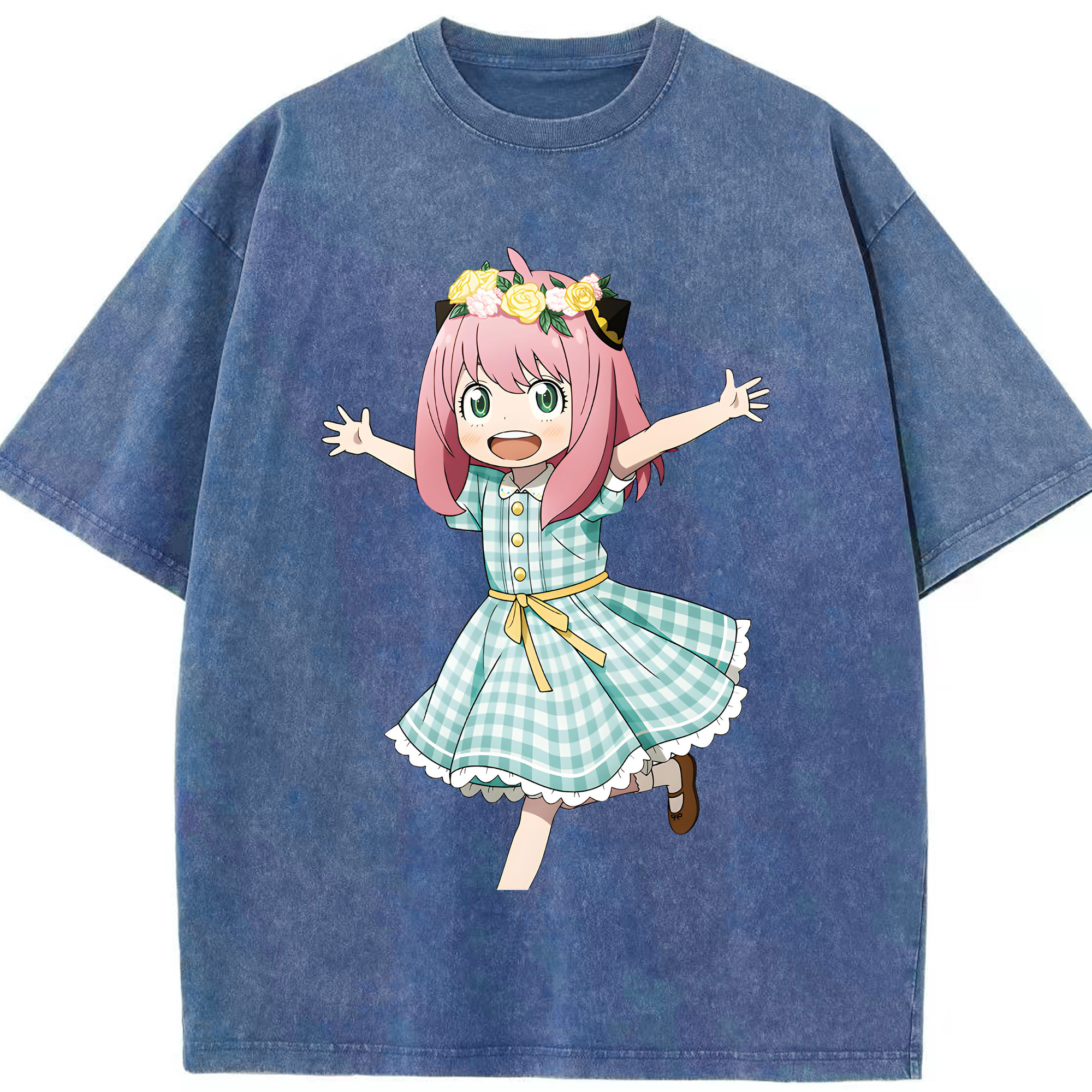 （画像用） SPY×FAMILY间谍家家酒 綿100% ヴィンテージ風 半袖Tシャツ（フロントプリント）
