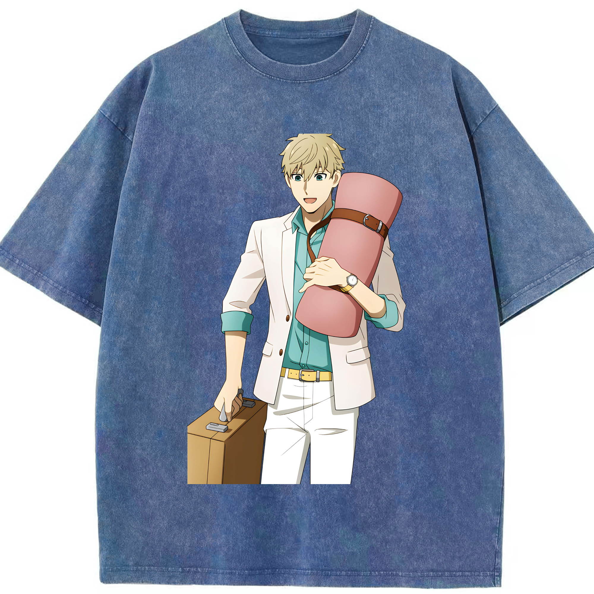 （画像用） SPY×FAMILY间谍家家酒 綿100% ヴィンテージ風 半袖Tシャツ（フロントプリント）