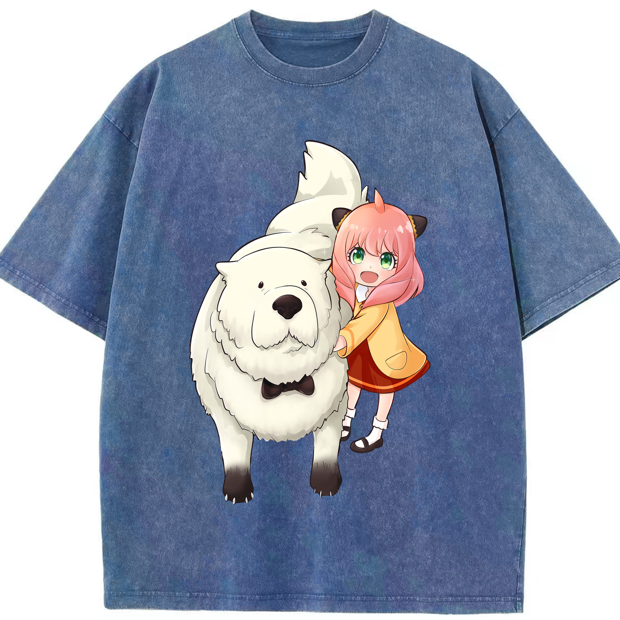 （画像用） SPY×FAMILY间谍家家酒 綿100% ヴィンテージ風 半袖Tシャツ（フロントプリント）