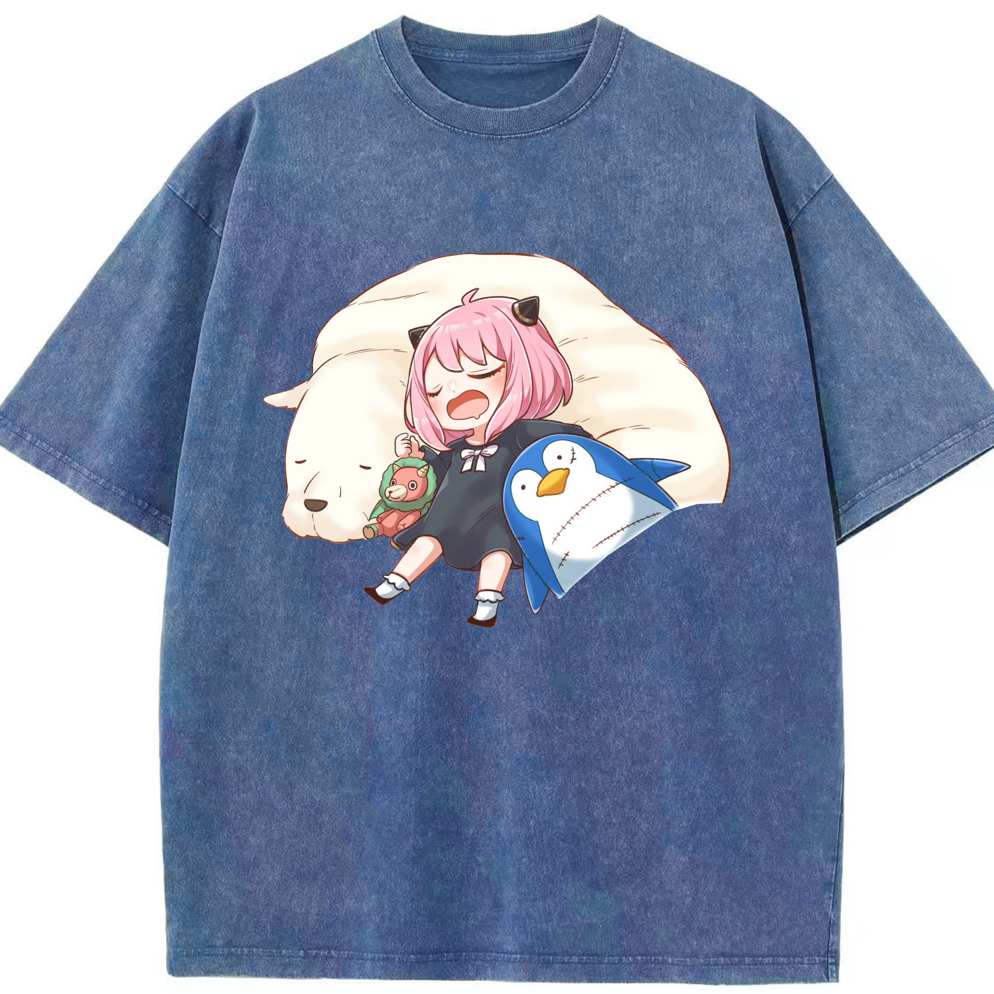 （画像用） SPY×FAMILY间谍家家酒 綿100% ヴィンテージ風 半袖Tシャツ（フロントプリント）
