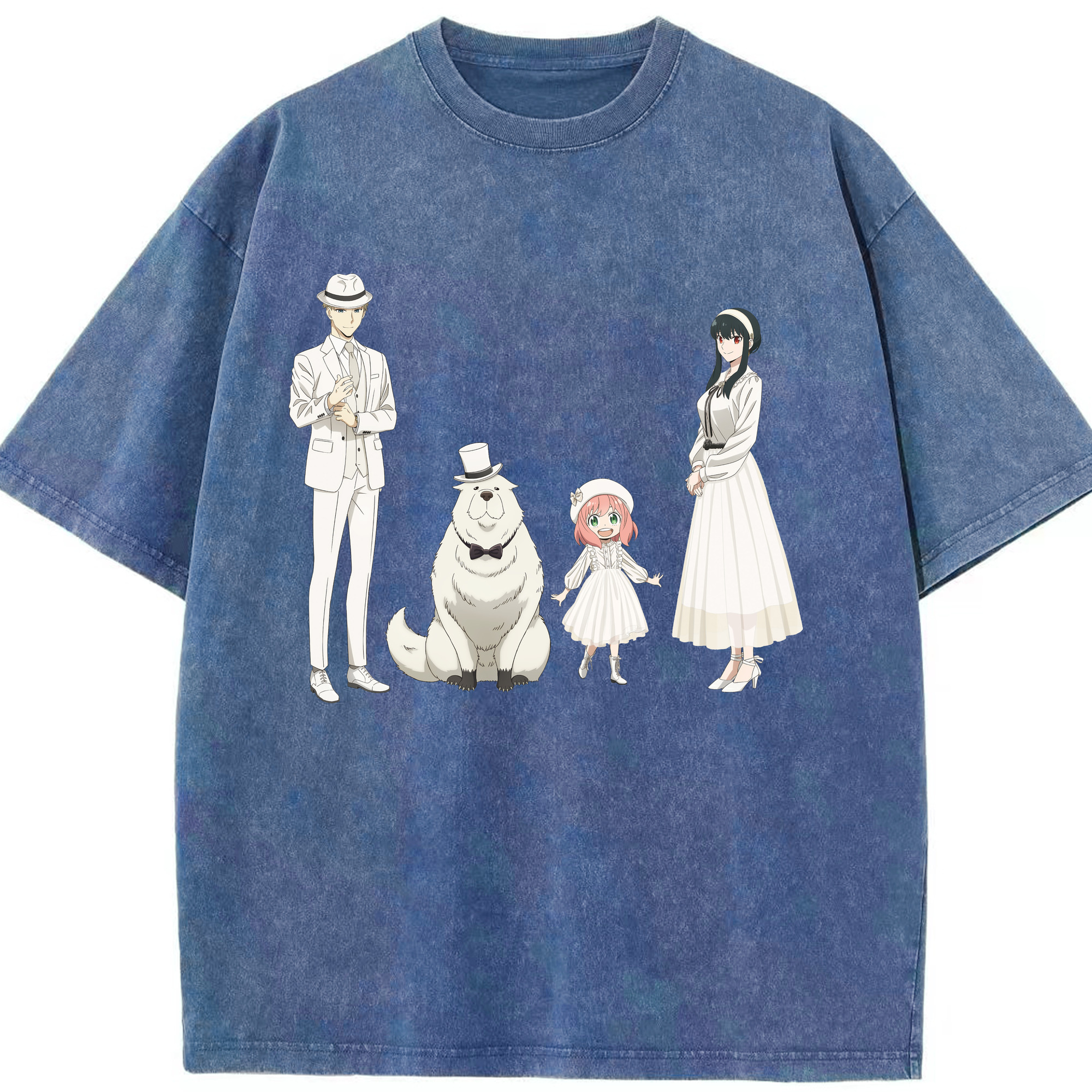 （画像用） SPY×FAMILY间谍家家酒 綿100% ヴィンテージ風 半袖Tシャツ（フロントプリント）
