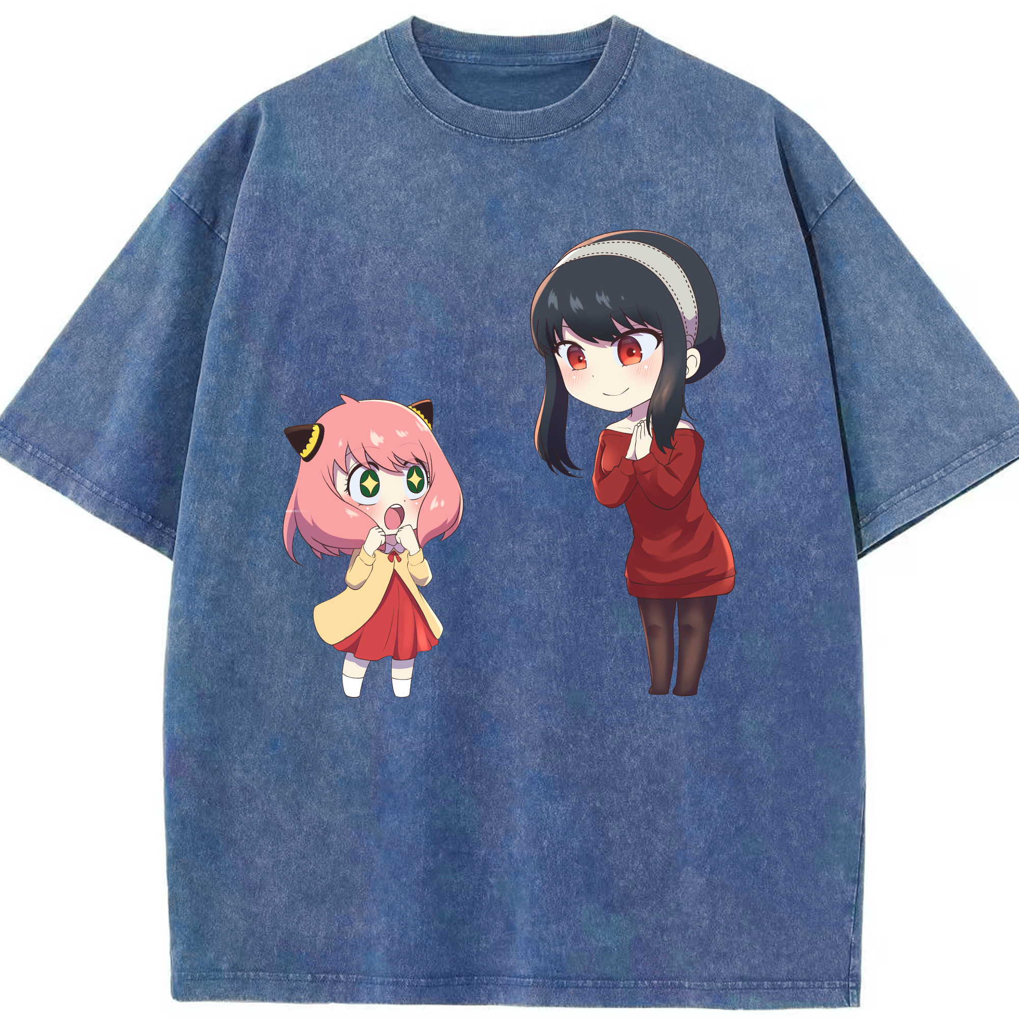 （画像用） SPY×FAMILY间谍家家酒 綿100% ヴィンテージ風 半袖Tシャツ（フロントプリント）