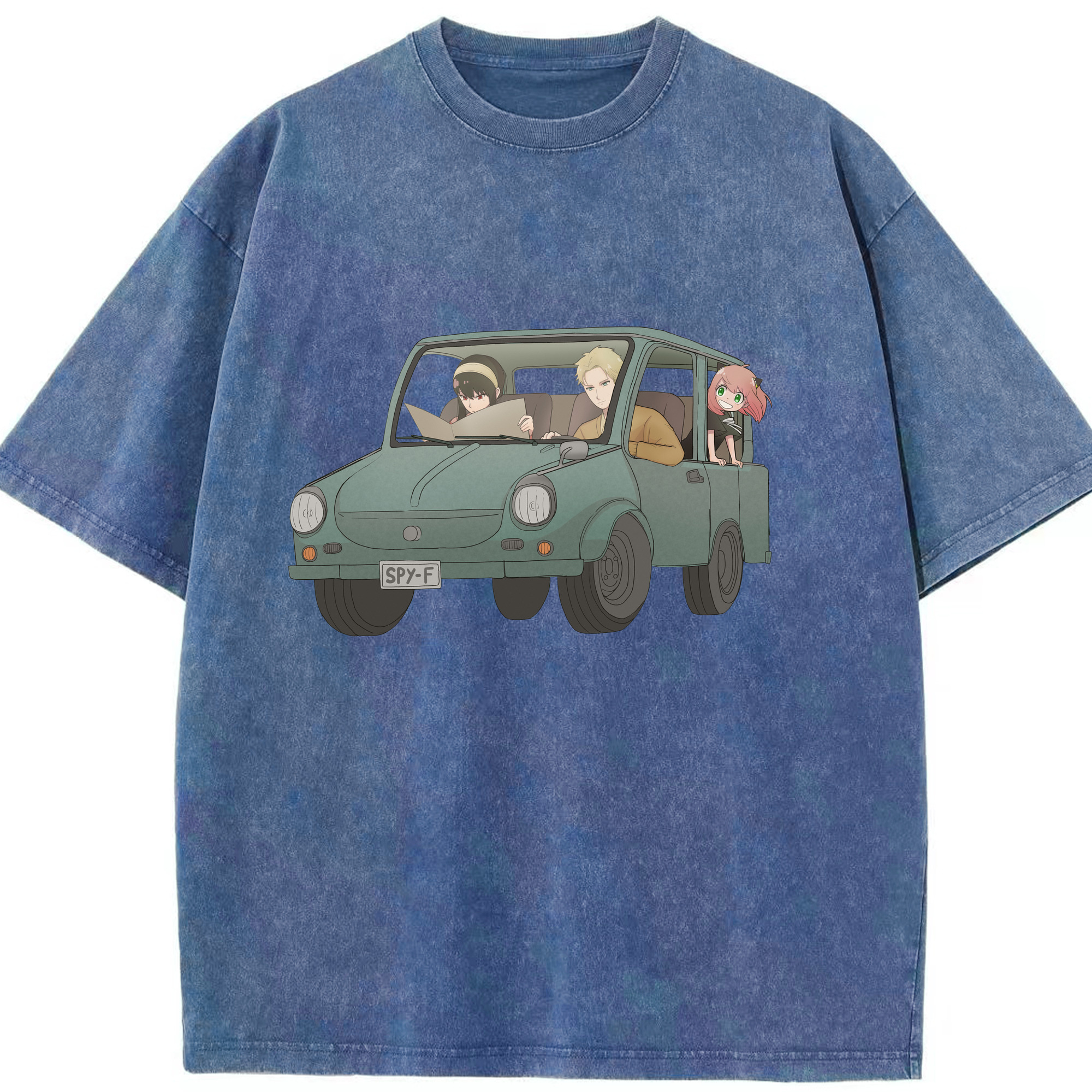 （画像用） SPY×FAMILY间谍家家酒 綿100% ヴィンテージ風 半袖Tシャツ（フロントプリント）