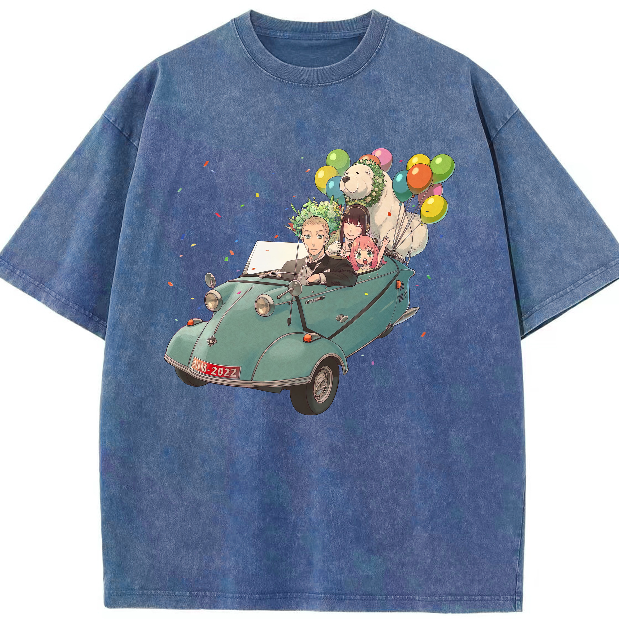 （画像用） SPY×FAMILY间谍家家酒 綿100% ヴィンテージ風 半袖Tシャツ（フロントプリント）