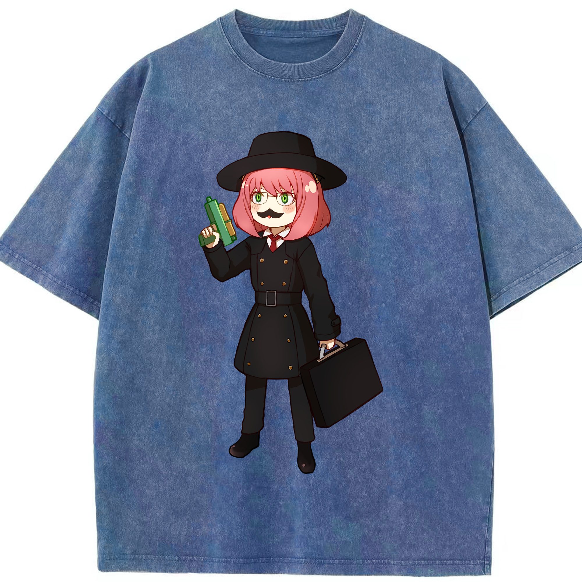 （画像用） SPY×FAMILY间谍家家酒 綿100% ヴィンテージ風 半袖Tシャツ（フロントプリント）