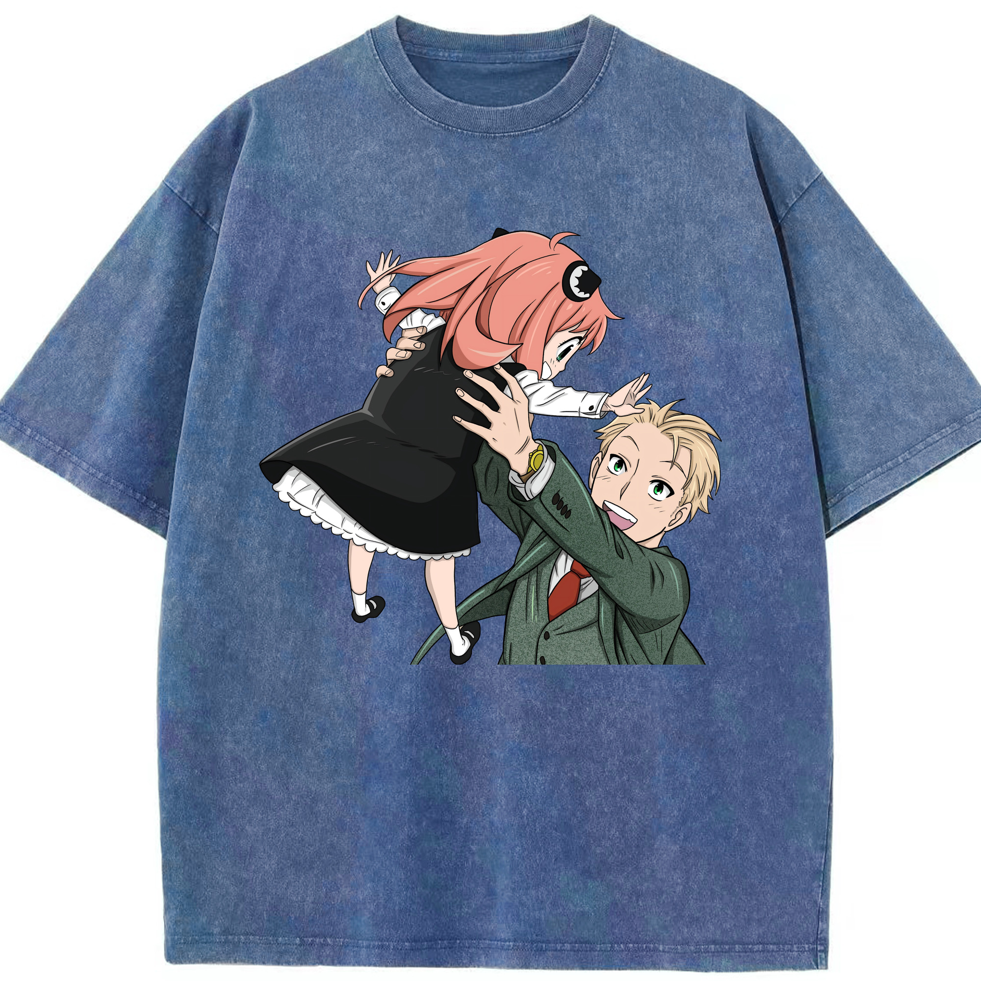 （画像用） SPY×FAMILY间谍家家酒 綿100% ヴィンテージ風 半袖Tシャツ（フロントプリント）