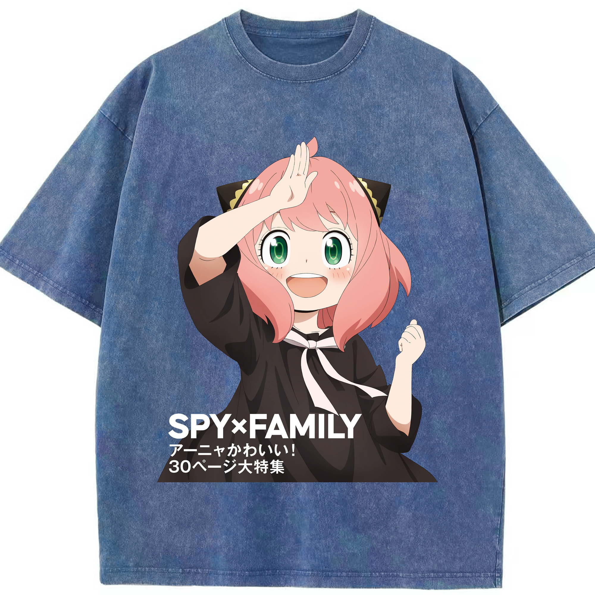 （画像用） SPY×FAMILY间谍家家酒 綿100% ヴィンテージ風 半袖Tシャツ（フロントプリント）