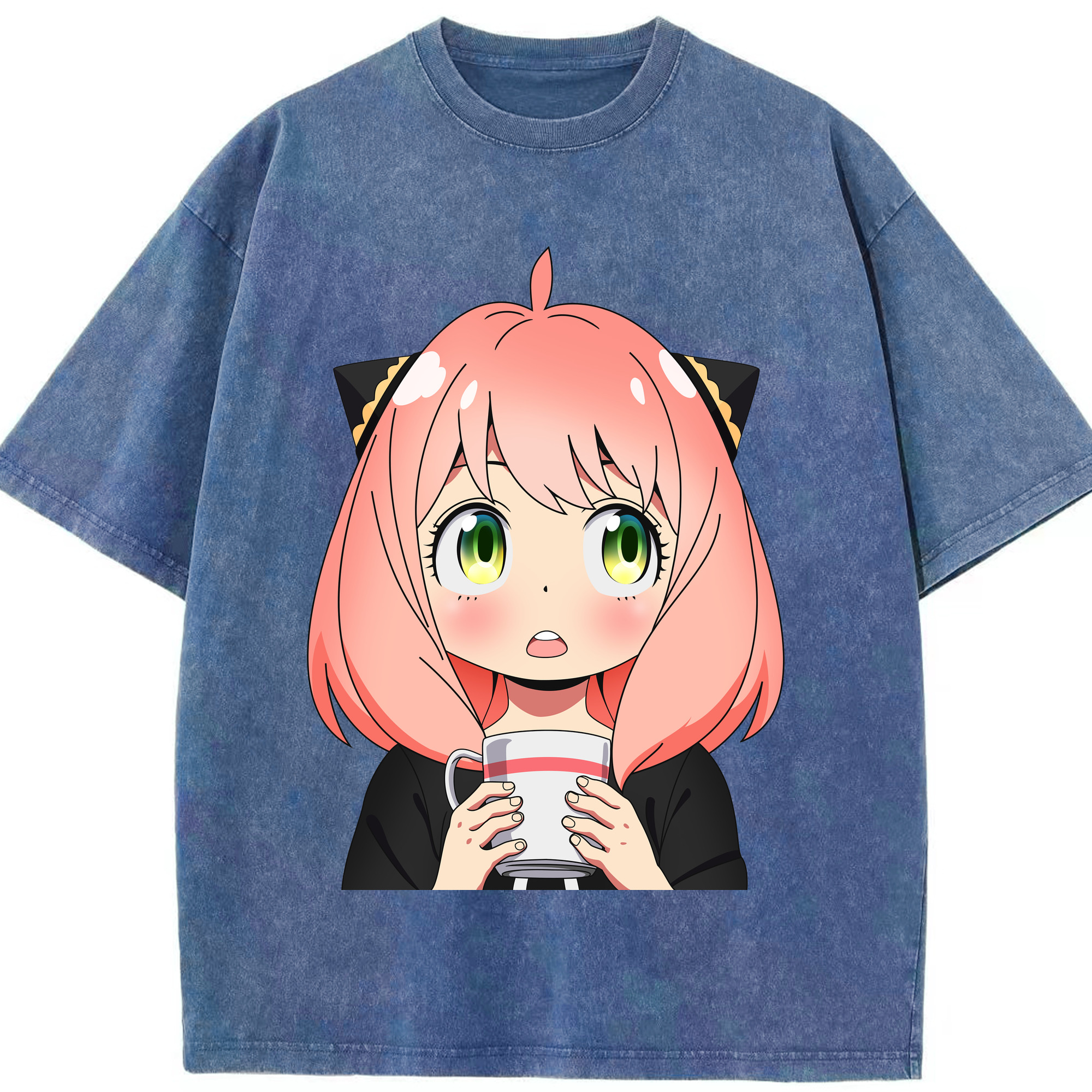 （画像用） SPY×FAMILY间谍家家酒 綿100% ヴィンテージ風 半袖Tシャツ（フロントプリント）