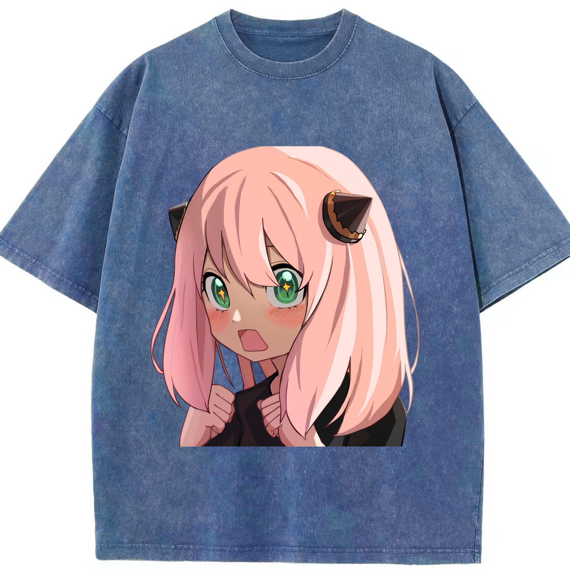（画像用） SPY×FAMILY间谍家家酒 綿100% ヴィンテージ風 半袖Tシャツ（フロントプリント）