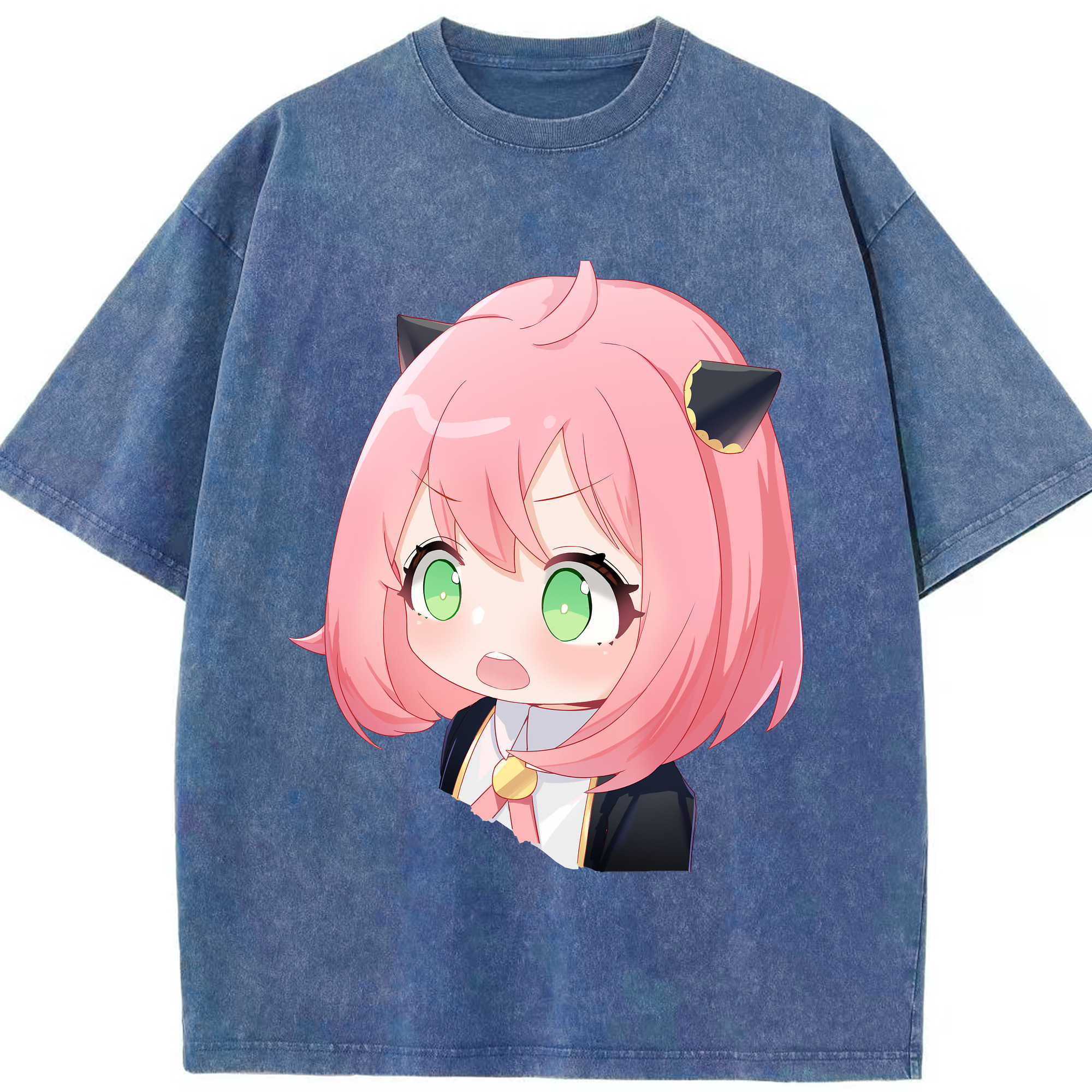 （画像用） SPY×FAMILY间谍家家酒 綿100% ヴィンテージ風 半袖Tシャツ（フロントプリント）