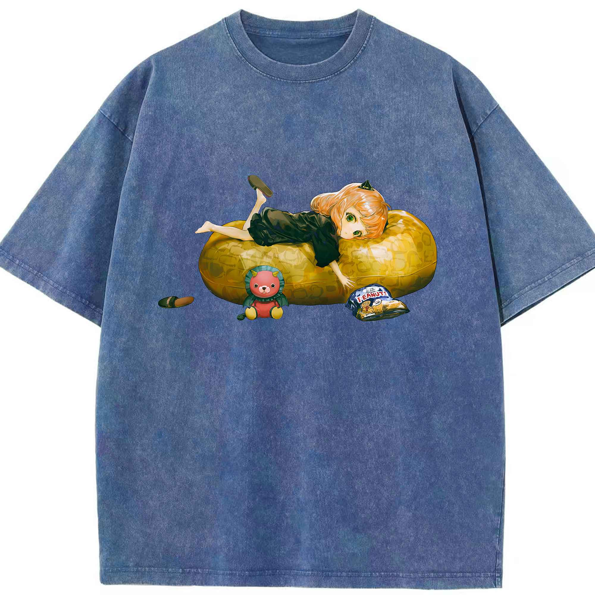 （画像用） SPY×FAMILY间谍家家酒 綿100% ヴィンテージ風 半袖Tシャツ（フロントプリント）