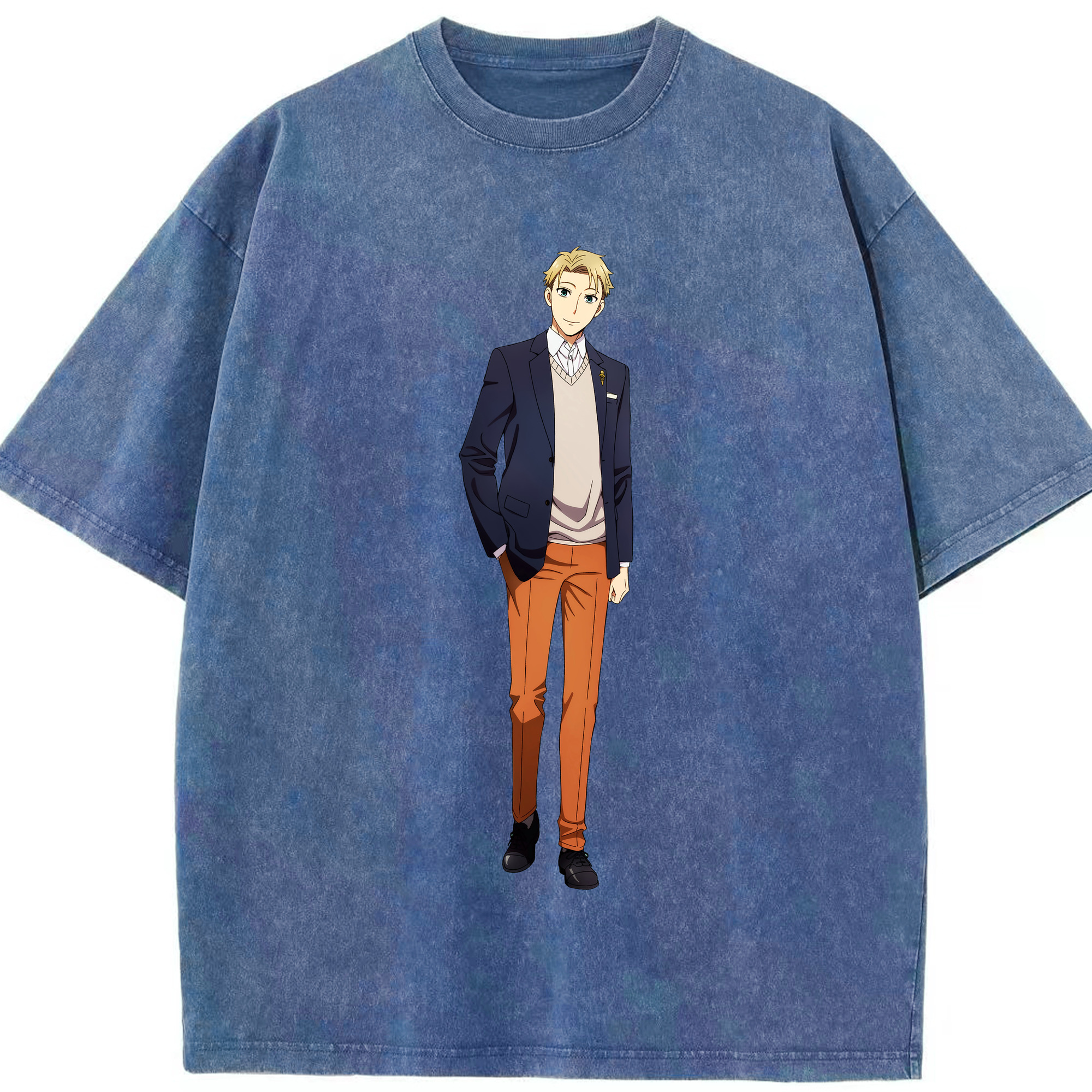 （画像用） SPY×FAMILY间谍家家酒 綿100% ヴィンテージ風 半袖Tシャツ（フロントプリント）