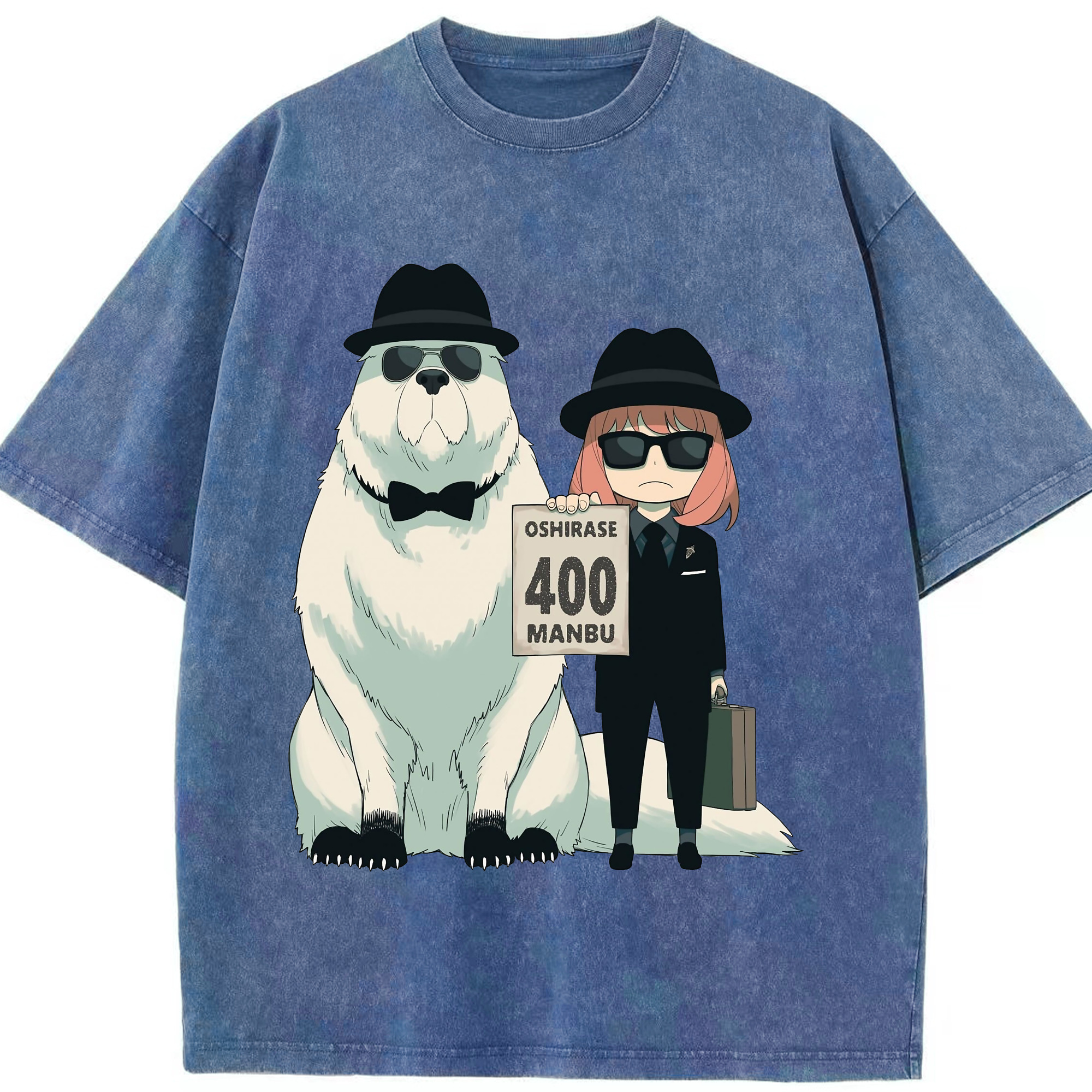 （画像用） SPY×FAMILY间谍家家酒 綿100% ヴィンテージ風 半袖Tシャツ（フロントプリント）