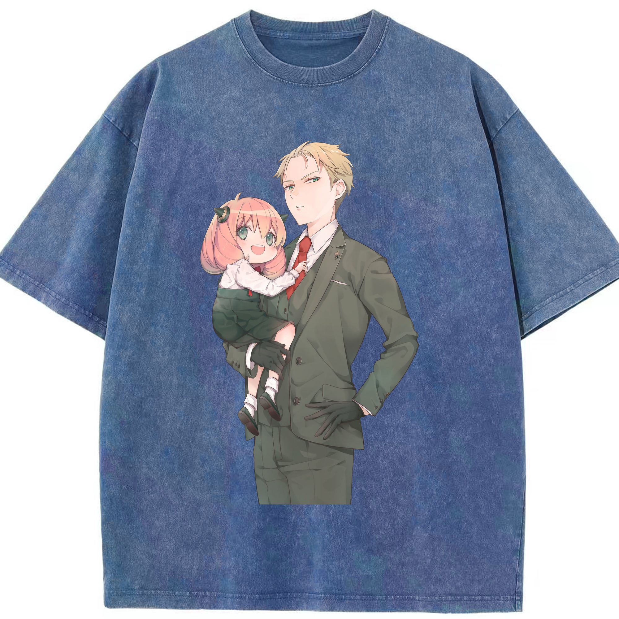 （画像用） SPY×FAMILY间谍家家酒 綿100% ヴィンテージ風 半袖Tシャツ（フロントプリント）
