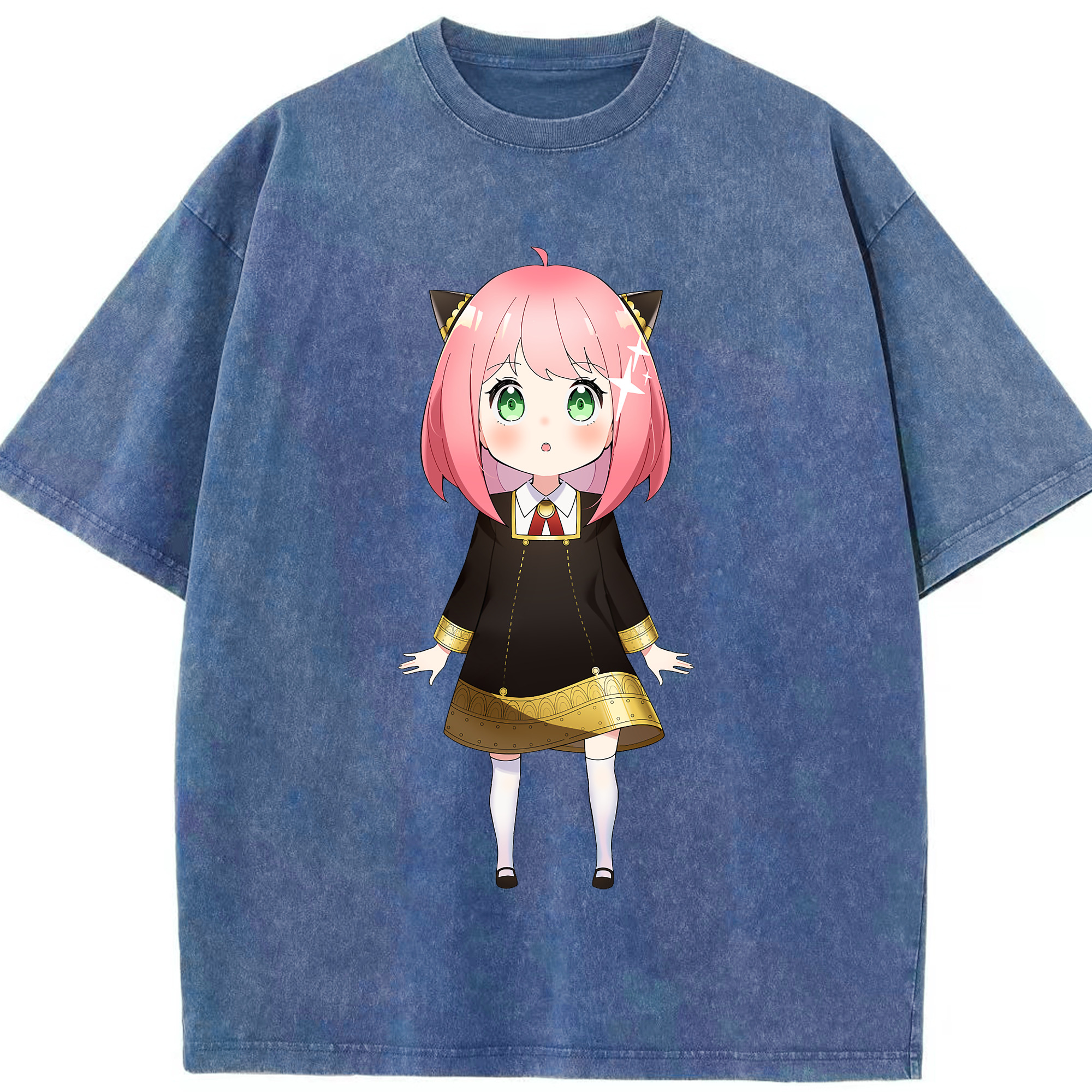 （画像用） SPY×FAMILY间谍家家酒 綿100% ヴィンテージ風 半袖Tシャツ（フロントプリント）