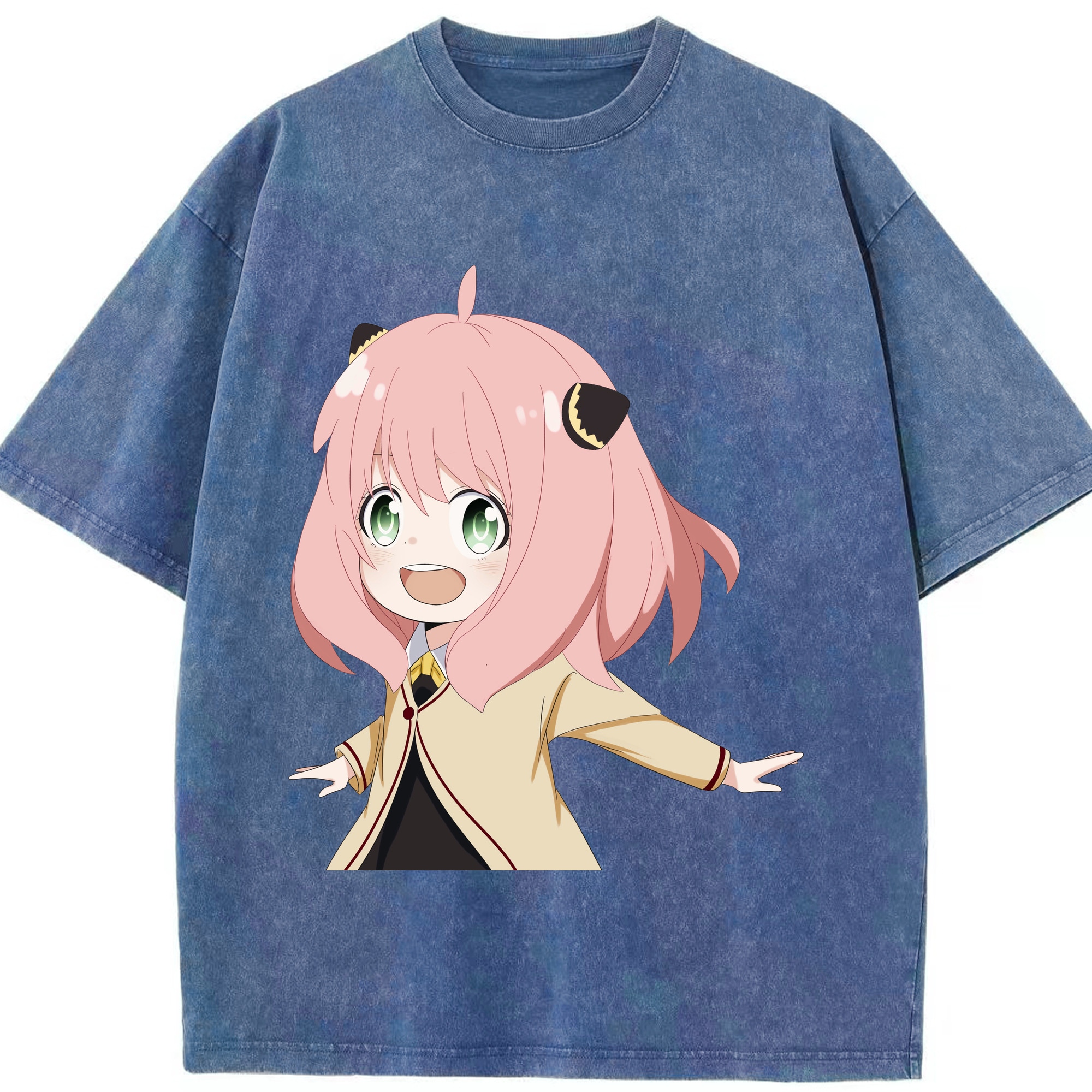 （画像用） SPY×FAMILY间谍家家酒 綿100% ヴィンテージ風 半袖Tシャツ（フロントプリント）