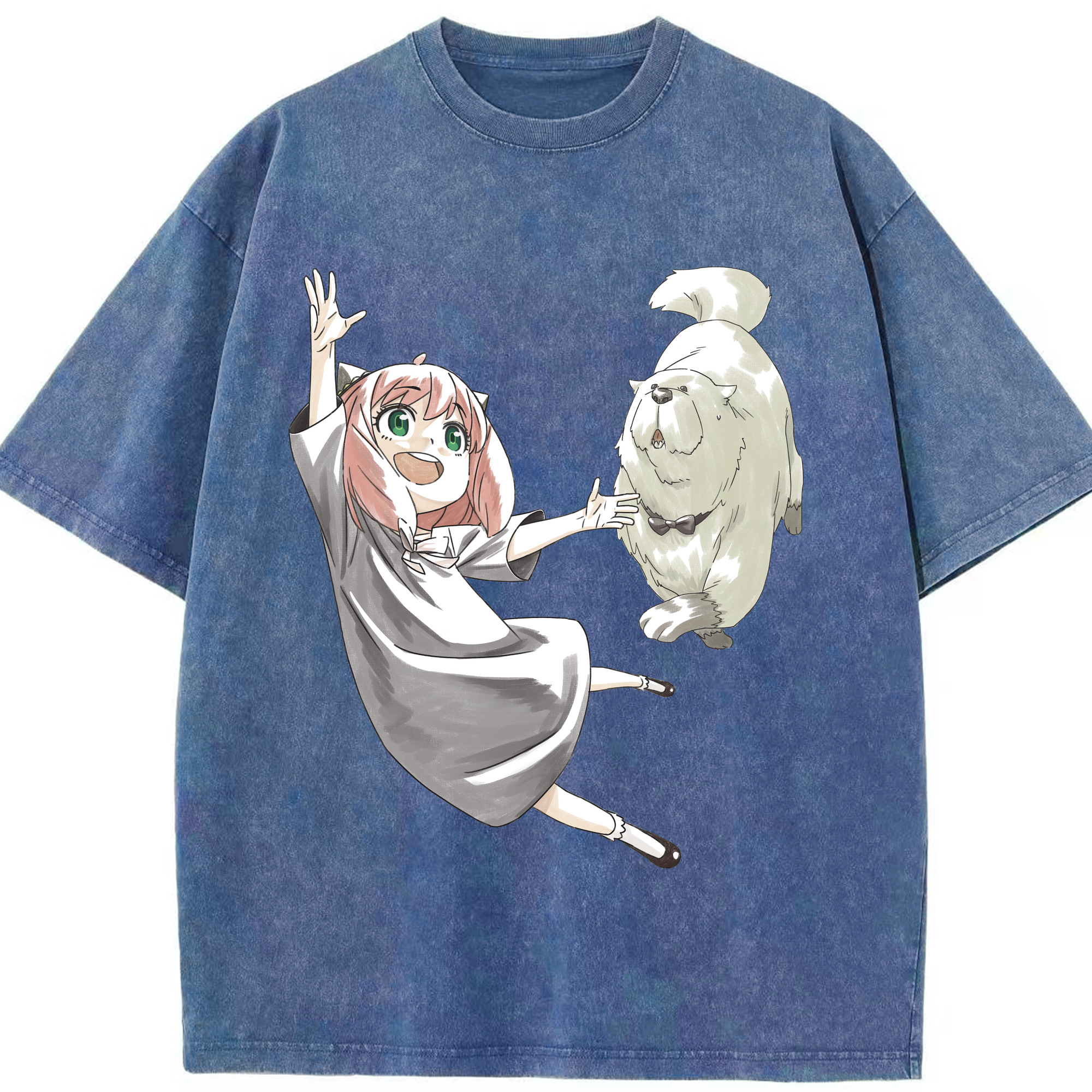 （画像用） SPY×FAMILY间谍家家酒 綿100% ヴィンテージ風 半袖Tシャツ（フロントプリント）