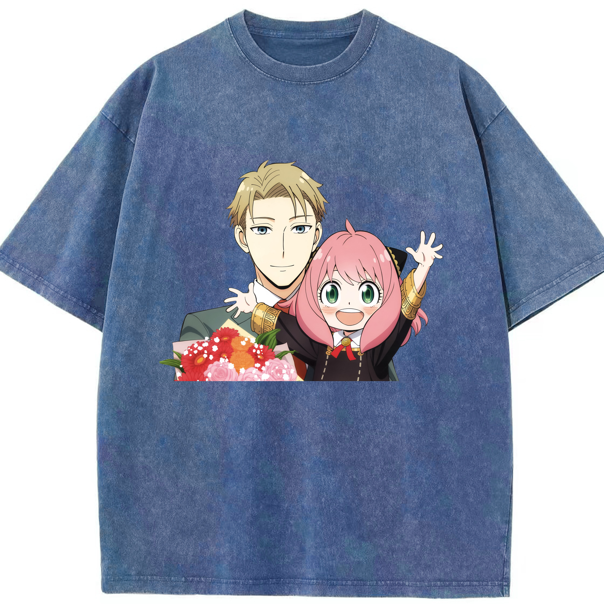 （画像用） SPY×FAMILY间谍家家酒 綿100% ヴィンテージ風 半袖Tシャツ（フロントプリント）