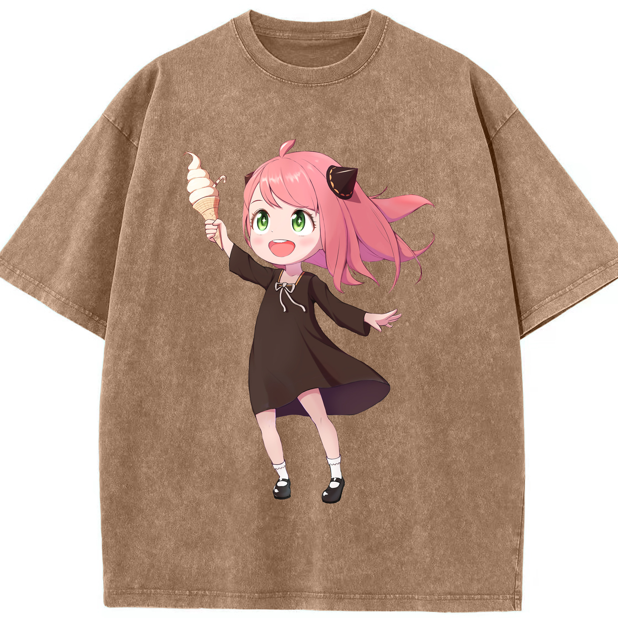 （画像用） SPY×FAMILY间谍家家酒 綿100% ヴィンテージ風 半袖Tシャツ（フロントプリント）