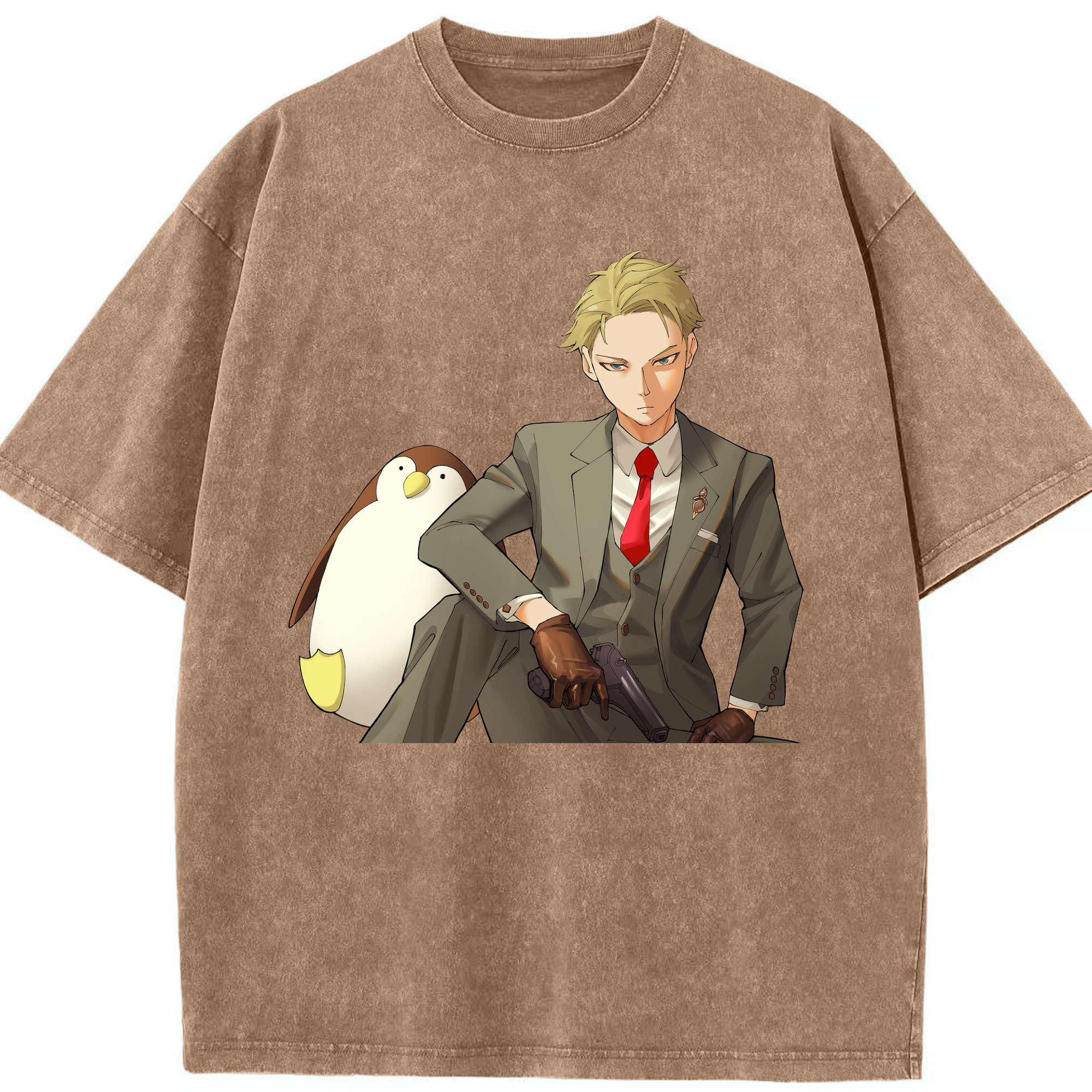 （画像用） SPY×FAMILY间谍家家酒 綿100% ヴィンテージ風 半袖Tシャツ（フロントプリント）