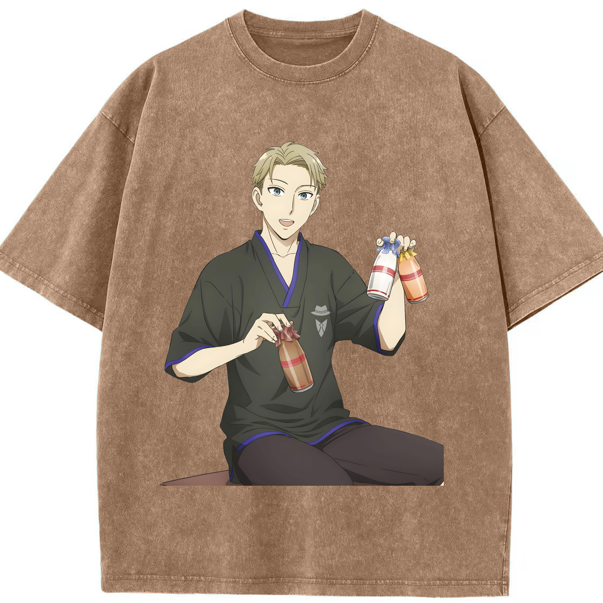 （画像用） SPY×FAMILY间谍家家酒 綿100% ヴィンテージ風 半袖Tシャツ（フロントプリント）