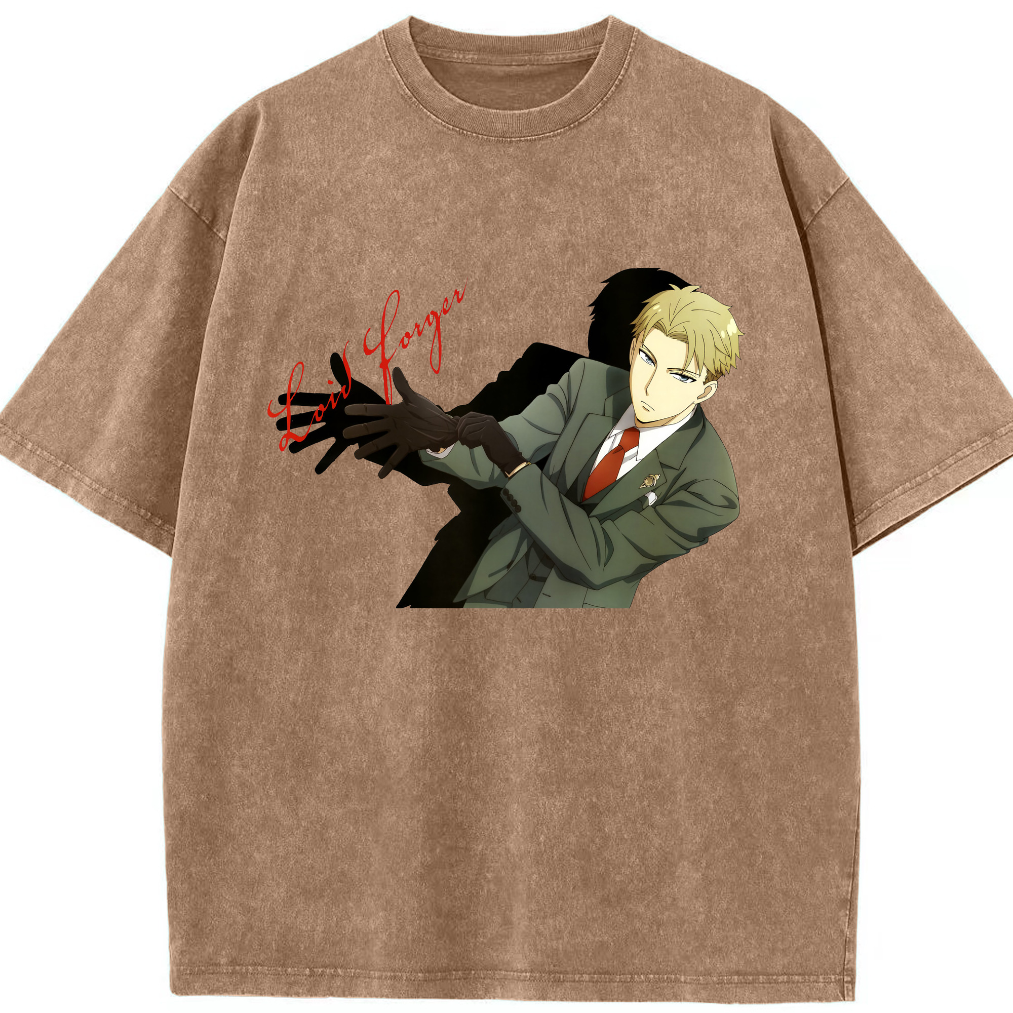 （画像用） SPY×FAMILY间谍家家酒 綿100% ヴィンテージ風 半袖Tシャツ（フロントプリント）