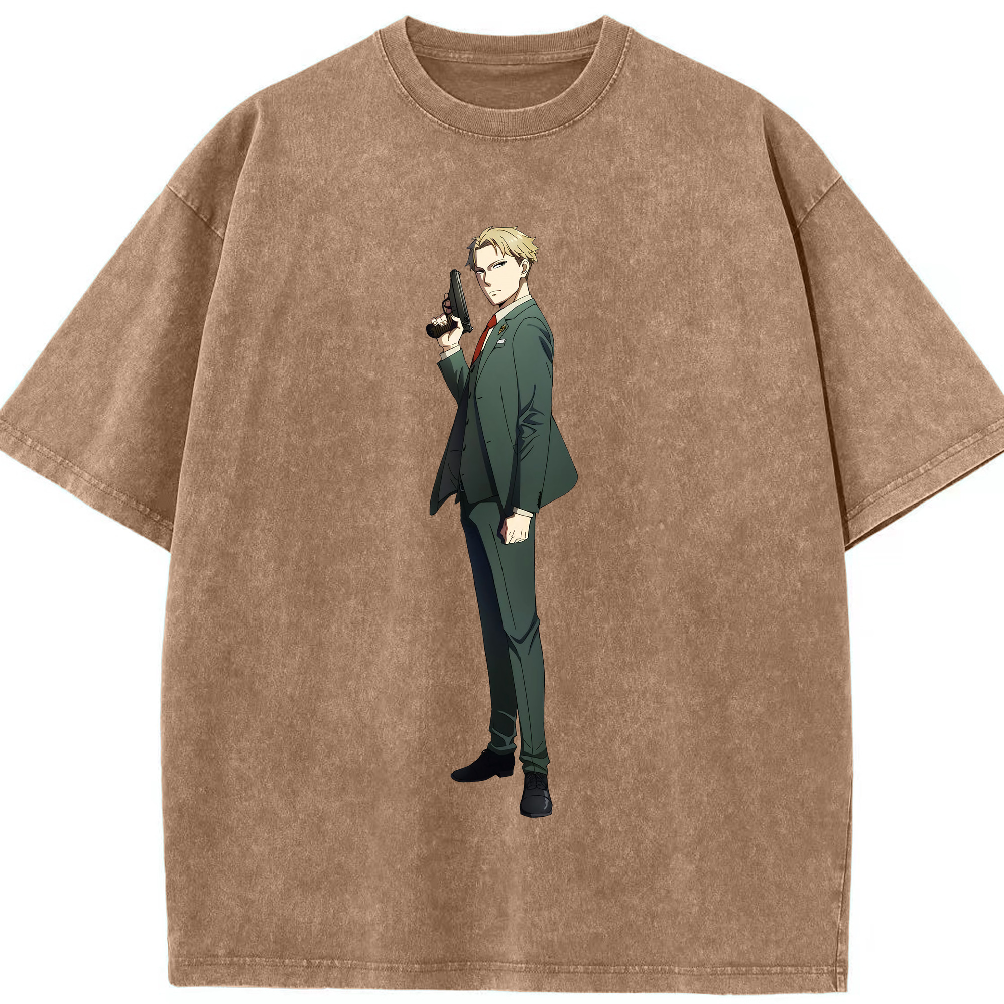 （画像用） SPY×FAMILY间谍家家酒 綿100% ヴィンテージ風 半袖Tシャツ（フロントプリント）