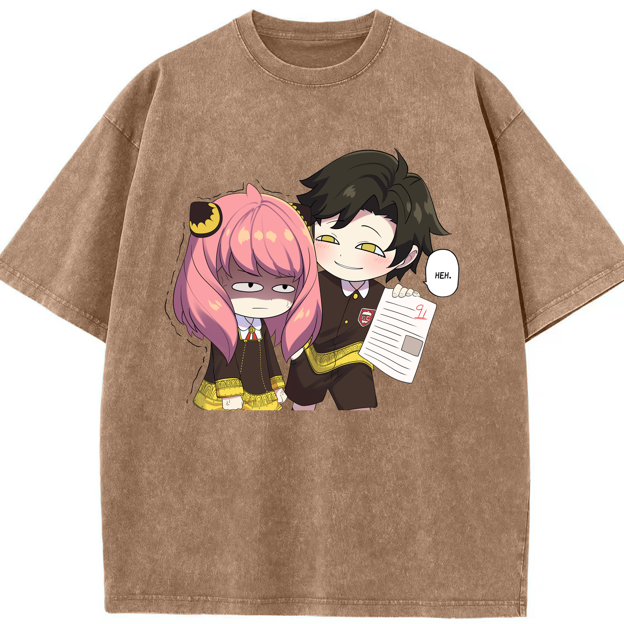 （画像用） SPY×FAMILY间谍家家酒 綿100% ヴィンテージ風 半袖Tシャツ（フロントプリント）