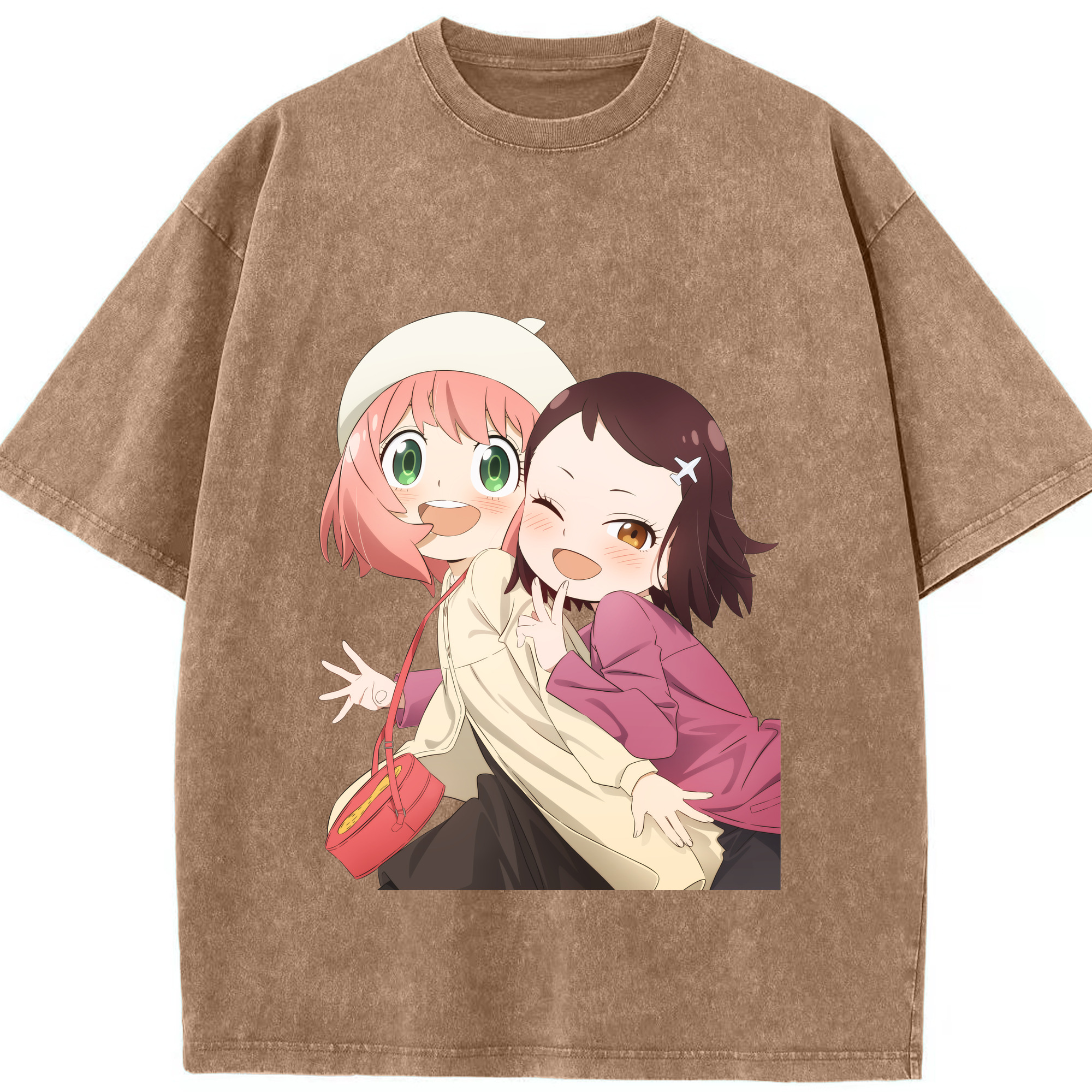 （画像用） SPY×FAMILY间谍家家酒 綿100% ヴィンテージ風 半袖Tシャツ（フロントプリント）