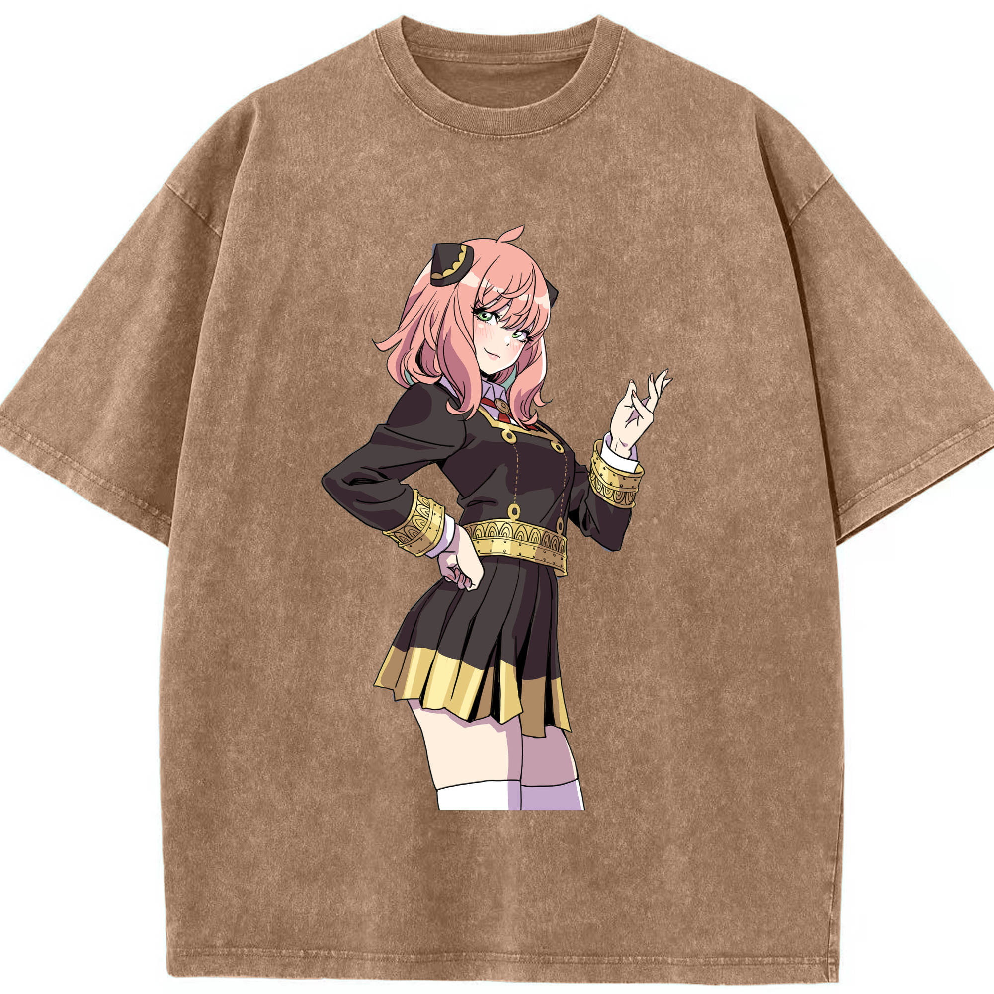 （画像用） SPY×FAMILY间谍家家酒 綿100% ヴィンテージ風 半袖Tシャツ（フロントプリント）