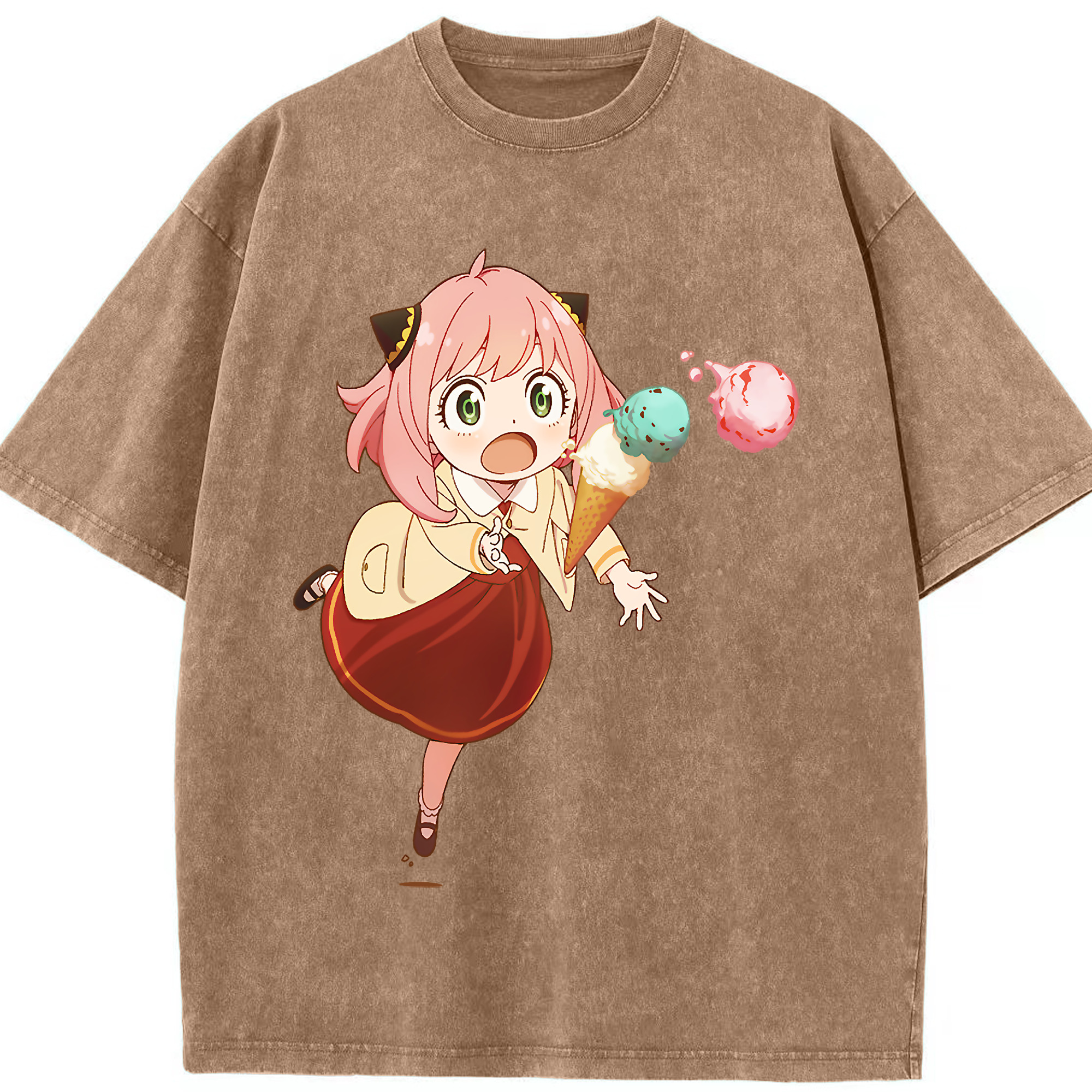 （画像用） SPY×FAMILY间谍家家酒 綿100% ヴィンテージ風 半袖Tシャツ（フロントプリント）