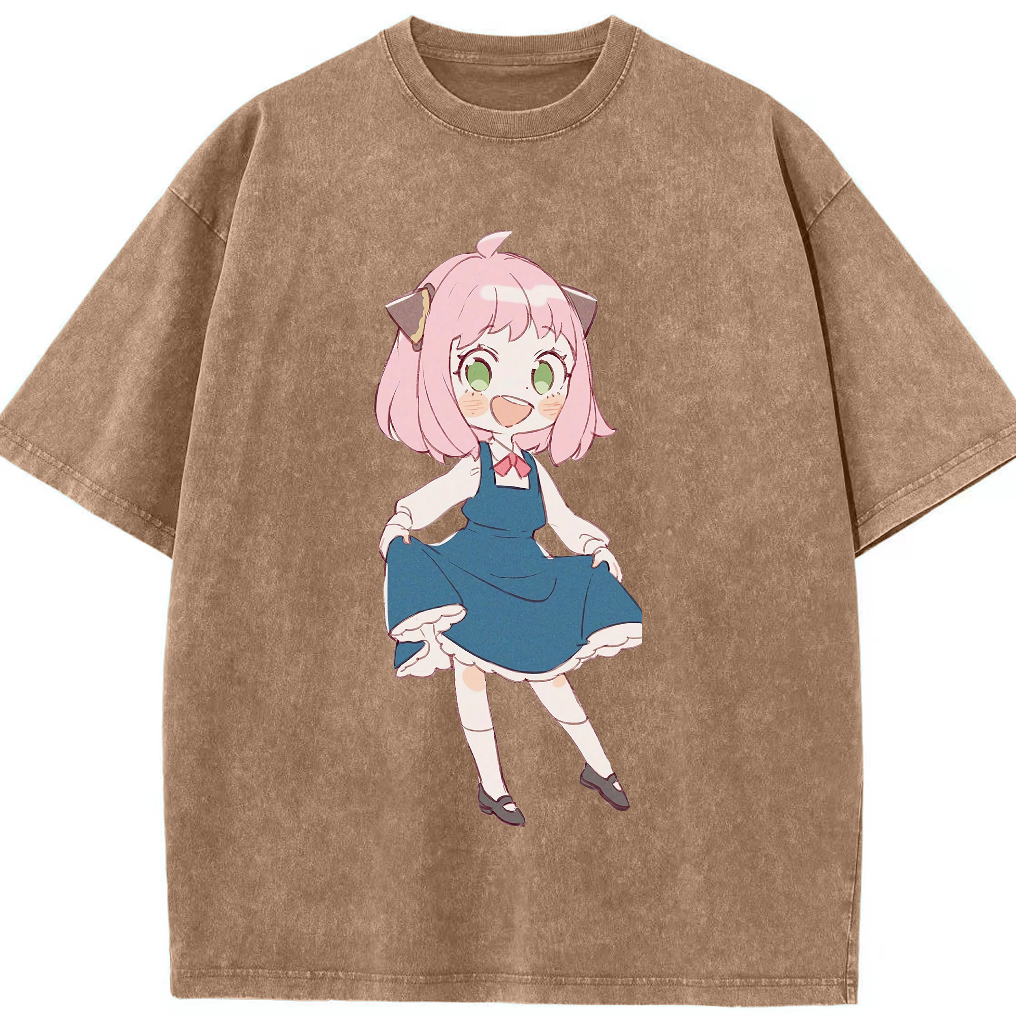 （画像用） SPY×FAMILY间谍家家酒 綿100% ヴィンテージ風 半袖Tシャツ（フロントプリント）