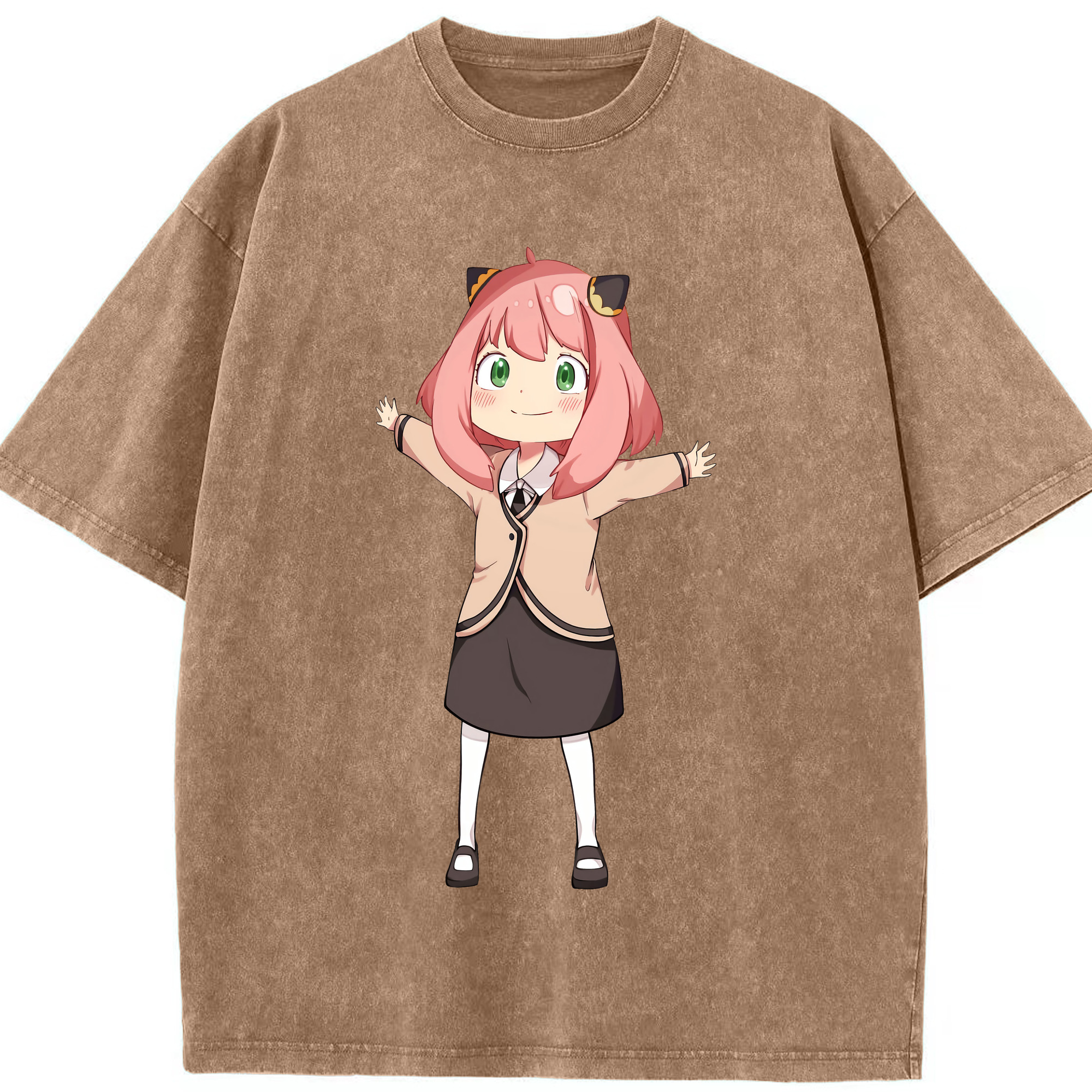 （画像用） SPY×FAMILY间谍家家酒 綿100% ヴィンテージ風 半袖Tシャツ（フロントプリント）