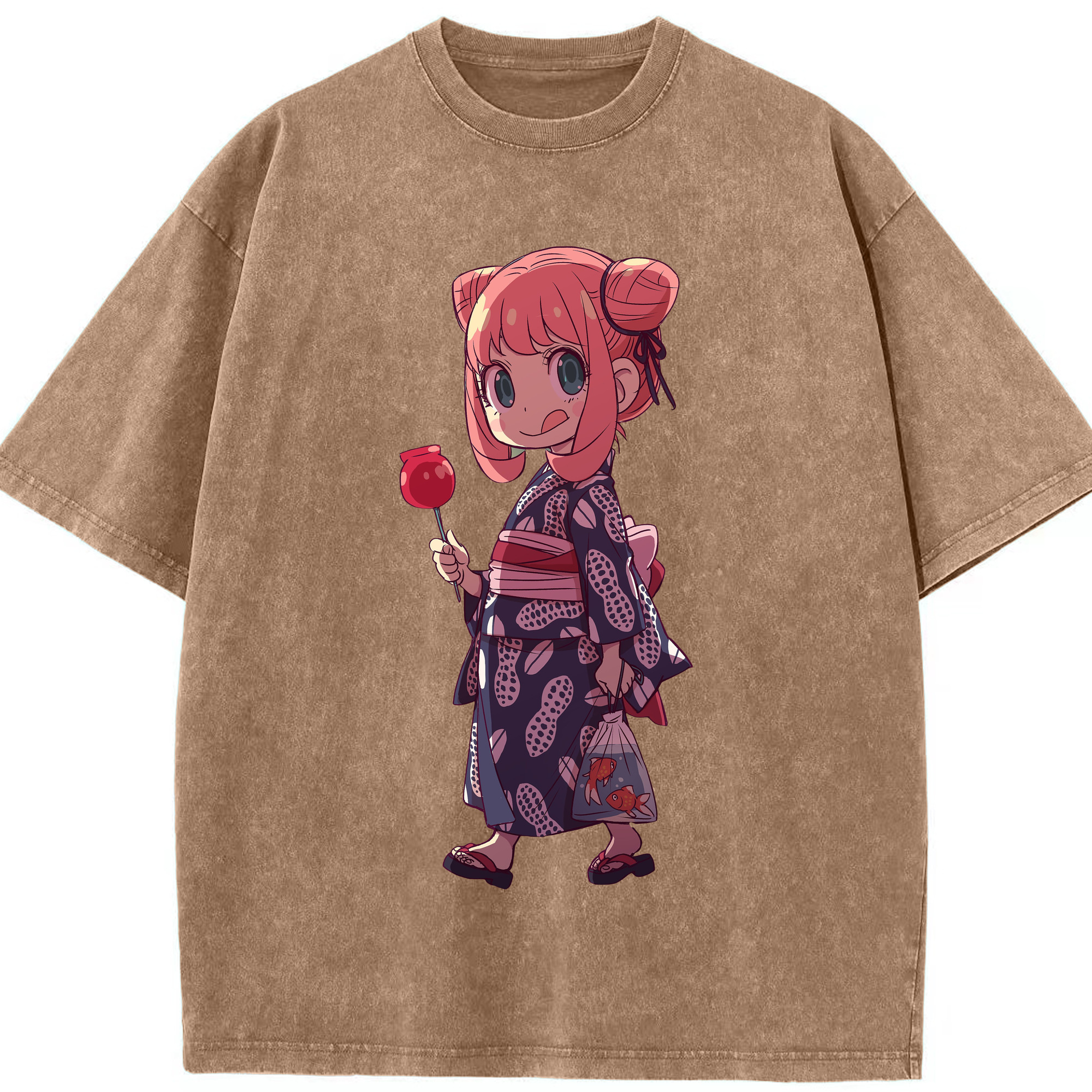 （画像用） SPY×FAMILY间谍家家酒 綿100% ヴィンテージ風 半袖Tシャツ（フロントプリント）