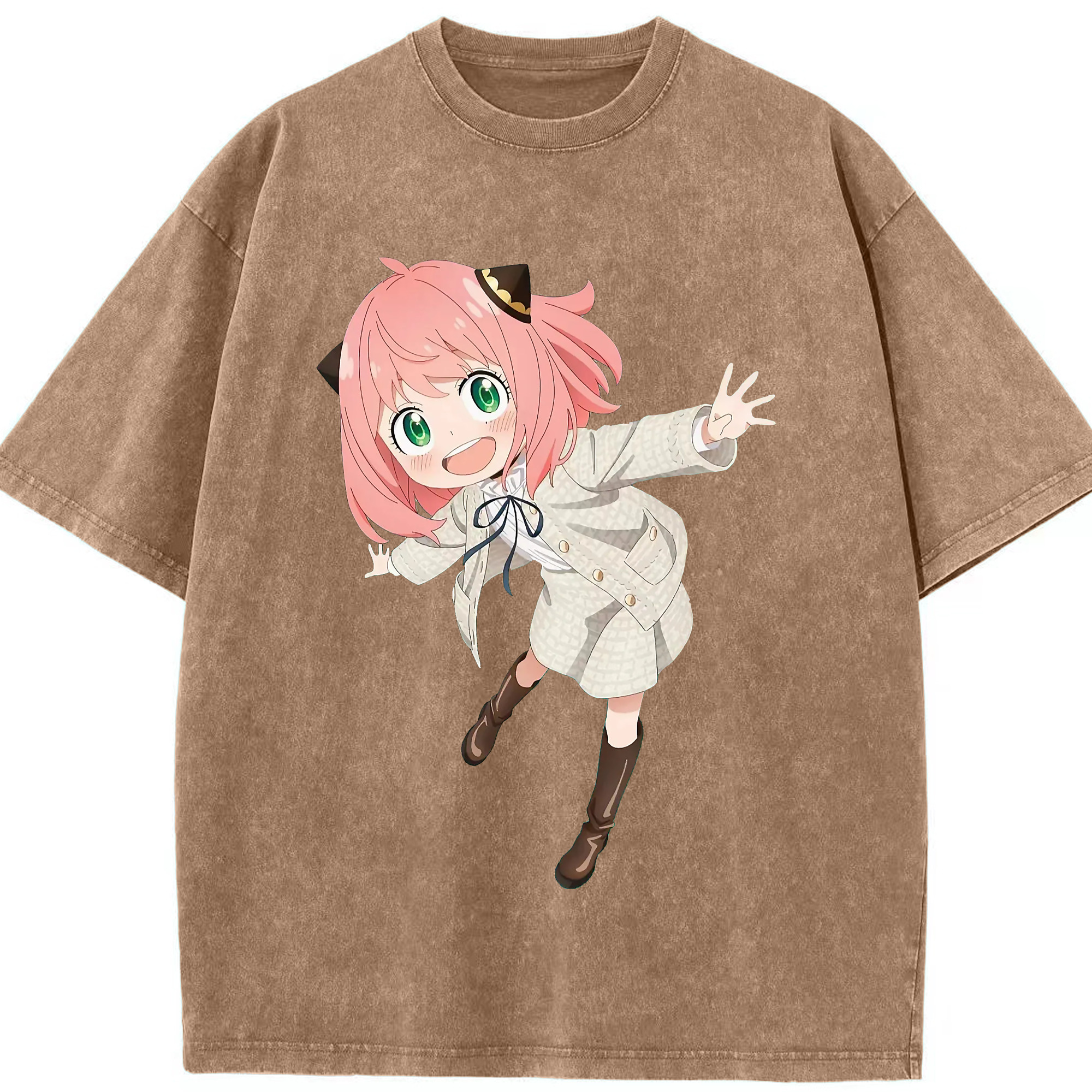 （画像用） SPY×FAMILY间谍家家酒 綿100% ヴィンテージ風 半袖Tシャツ（フロントプリント）