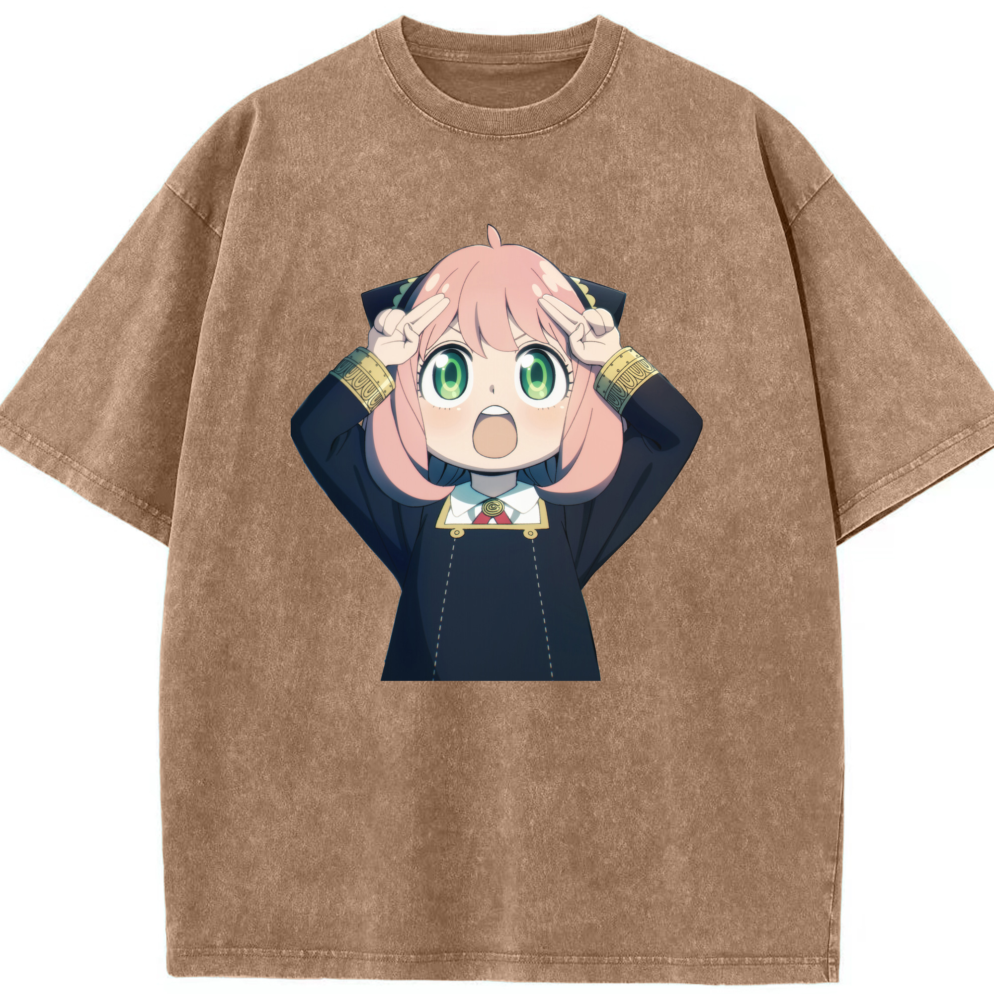 （画像用） SPY×FAMILY间谍家家酒 綿100% ヴィンテージ風 半袖Tシャツ（フロントプリント）