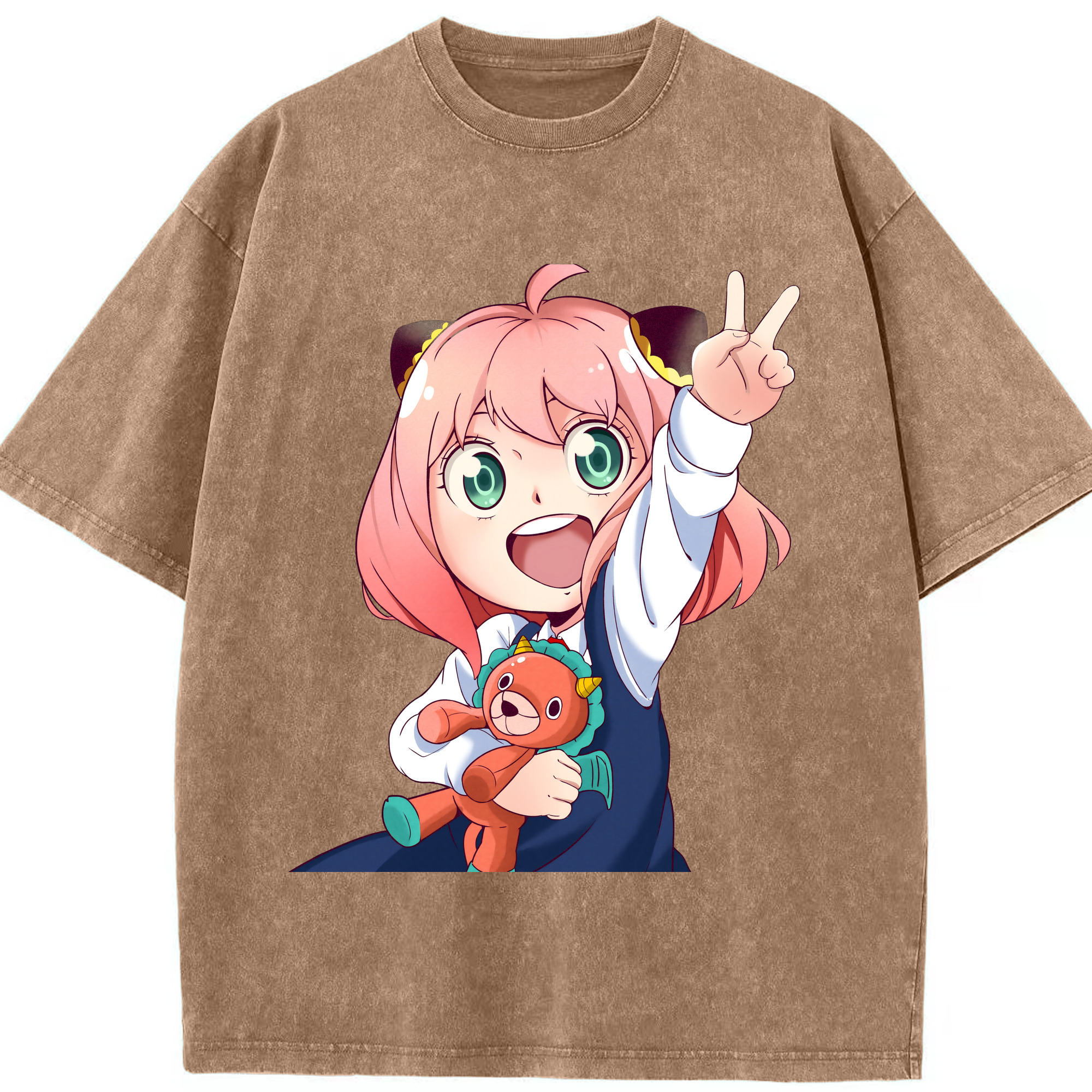 （画像用） SPY×FAMILY间谍家家酒 綿100% ヴィンテージ風 半袖Tシャツ（フロントプリント）