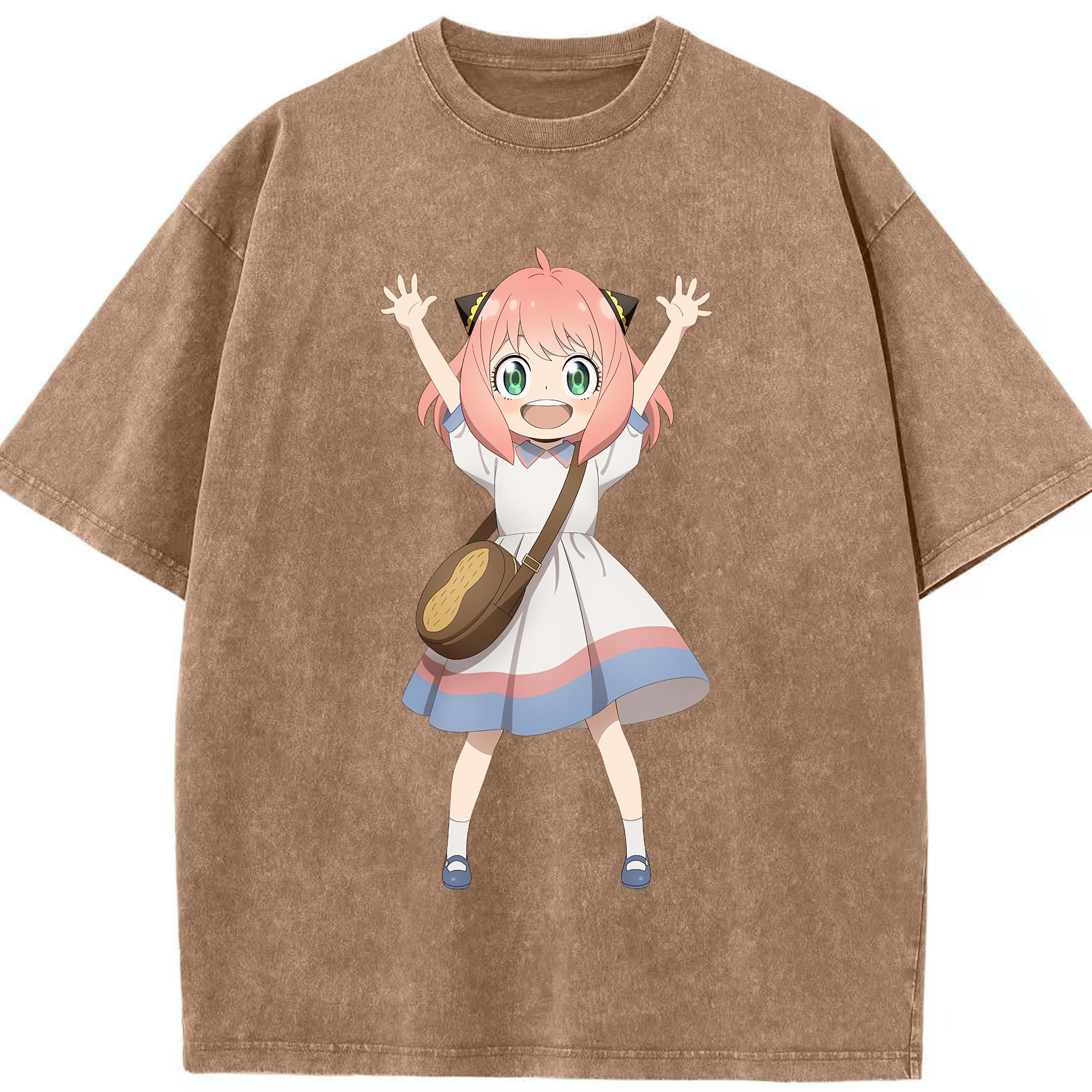 （画像用） SPY×FAMILY间谍家家酒 綿100% ヴィンテージ風 半袖Tシャツ（フロントプリント）