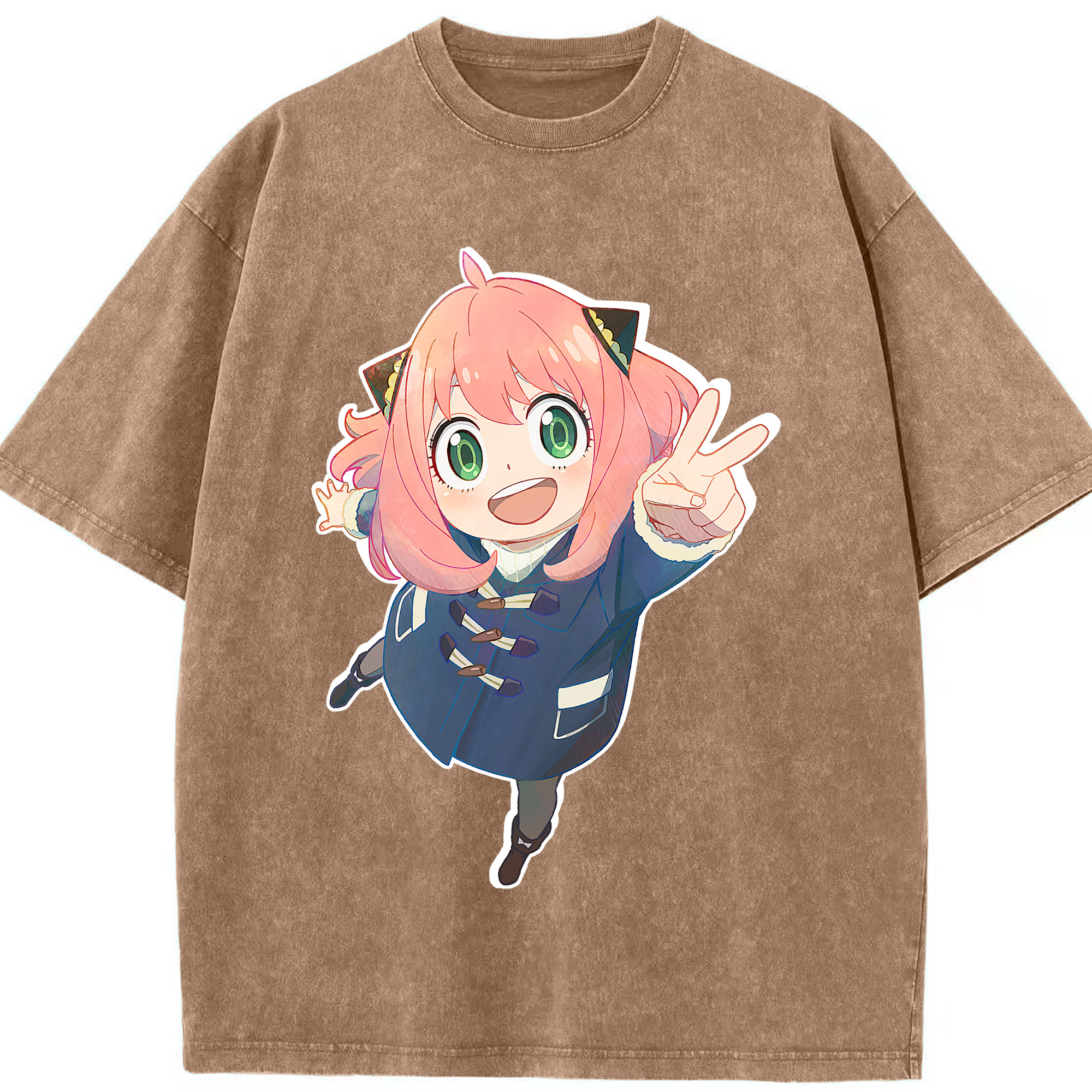（画像用） SPY×FAMILY间谍家家酒 綿100% ヴィンテージ風 半袖Tシャツ（フロントプリント）